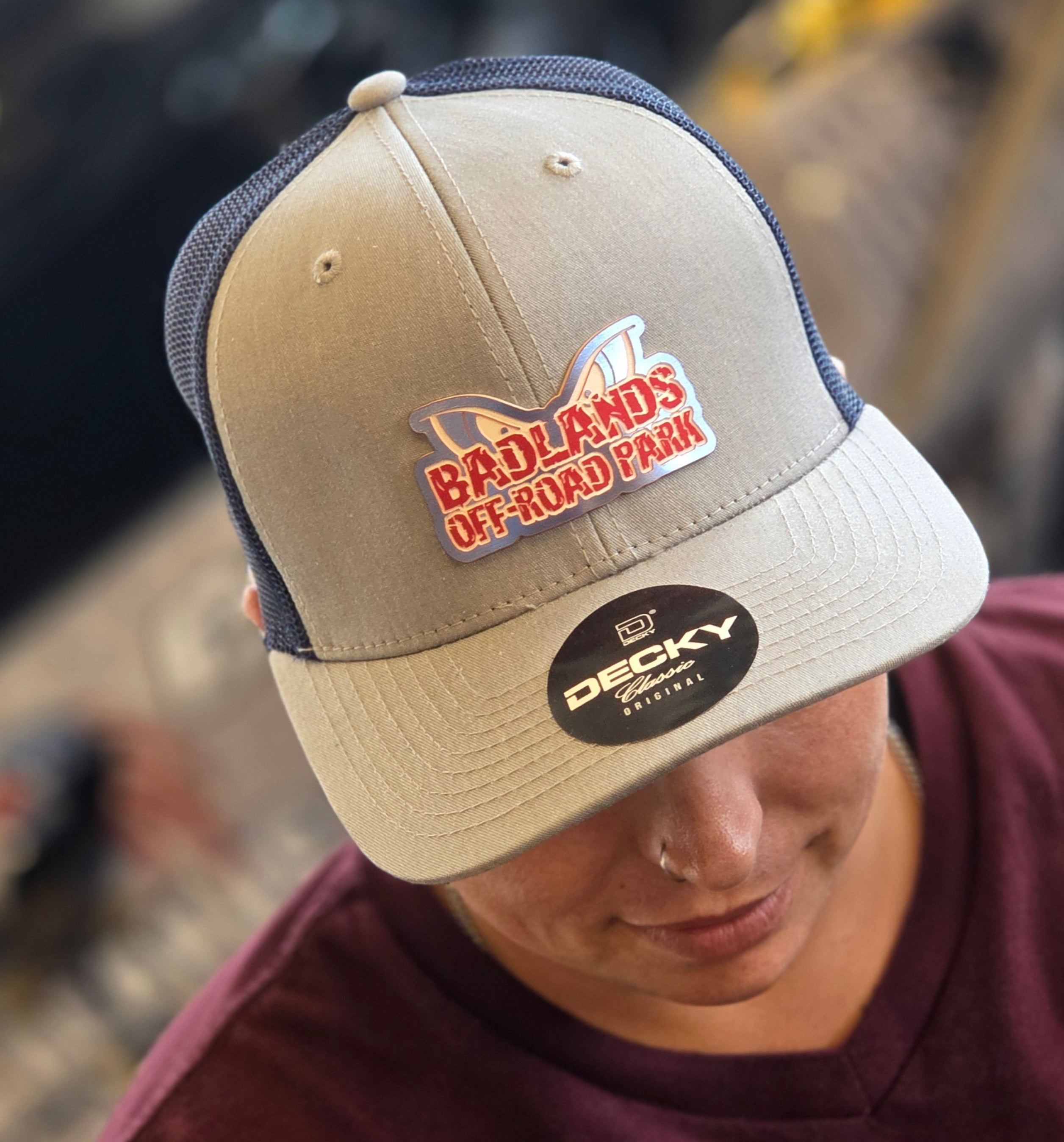 Badlands Red White and Blue Acrylic Patch Hat