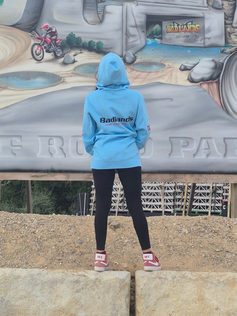 Dirt Over Society Light Blue hoodie
