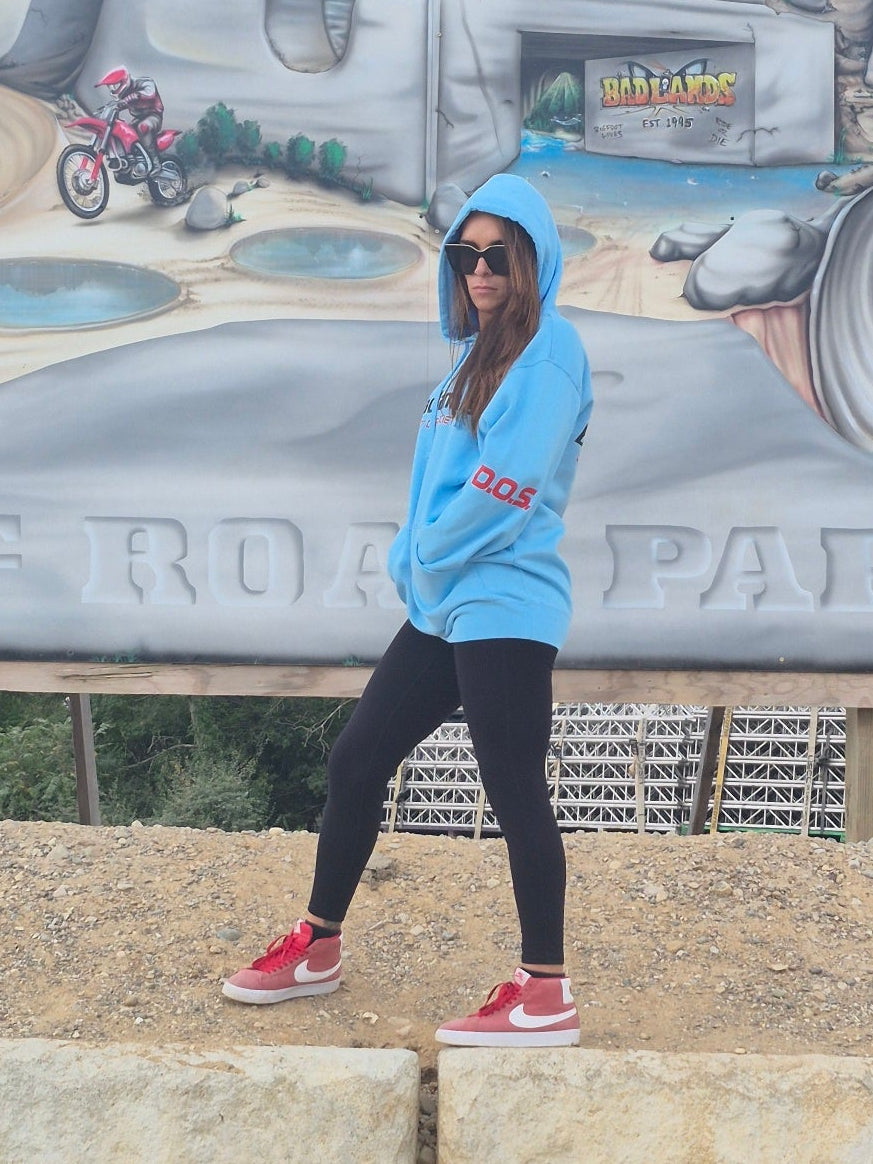 Dirt Over Society Light Blue hoodie