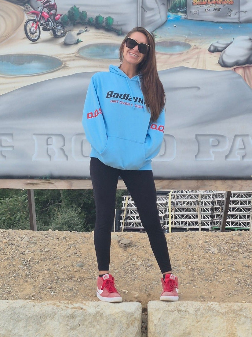 Dirt Over Society Light Blue hoodie