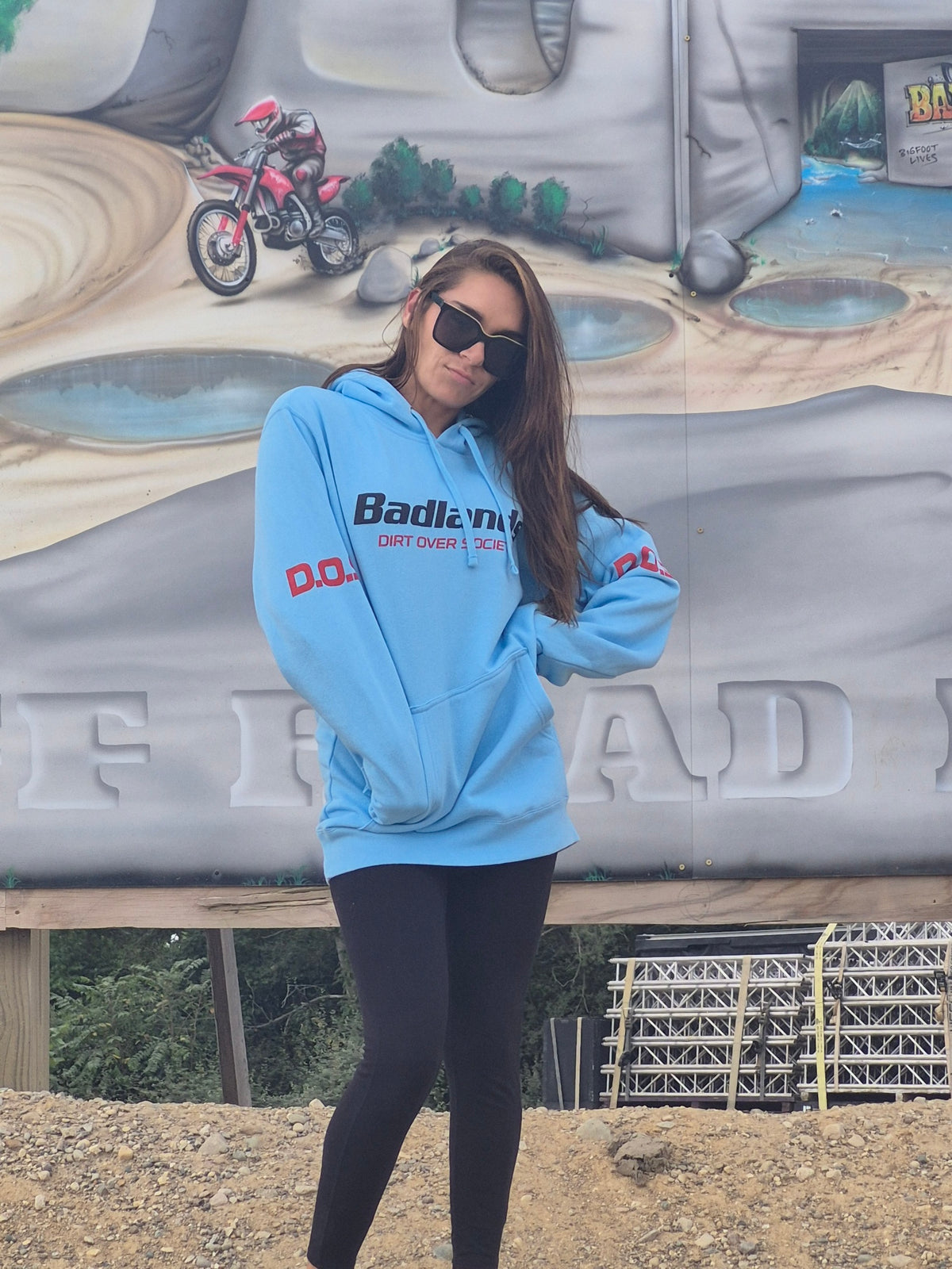 Dirt Over Society Light Blue hoodie