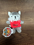 Badlands Stuffed Wolf Keychain