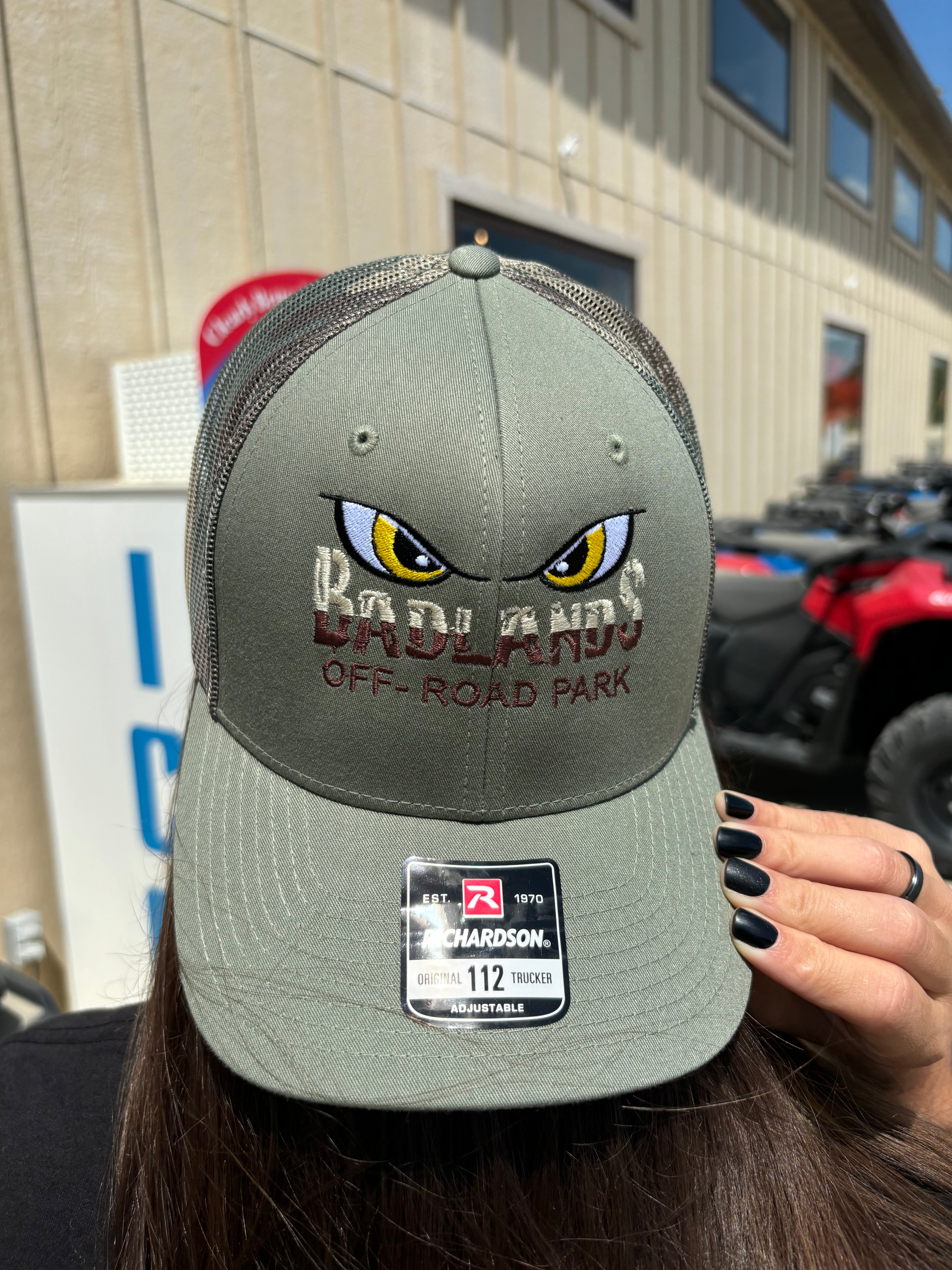 Badlands Green Camo Curved Bill Snapback Hat