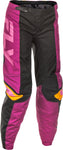 Fly Racing Women's F-16 Mauve with Black and Yellow Pants