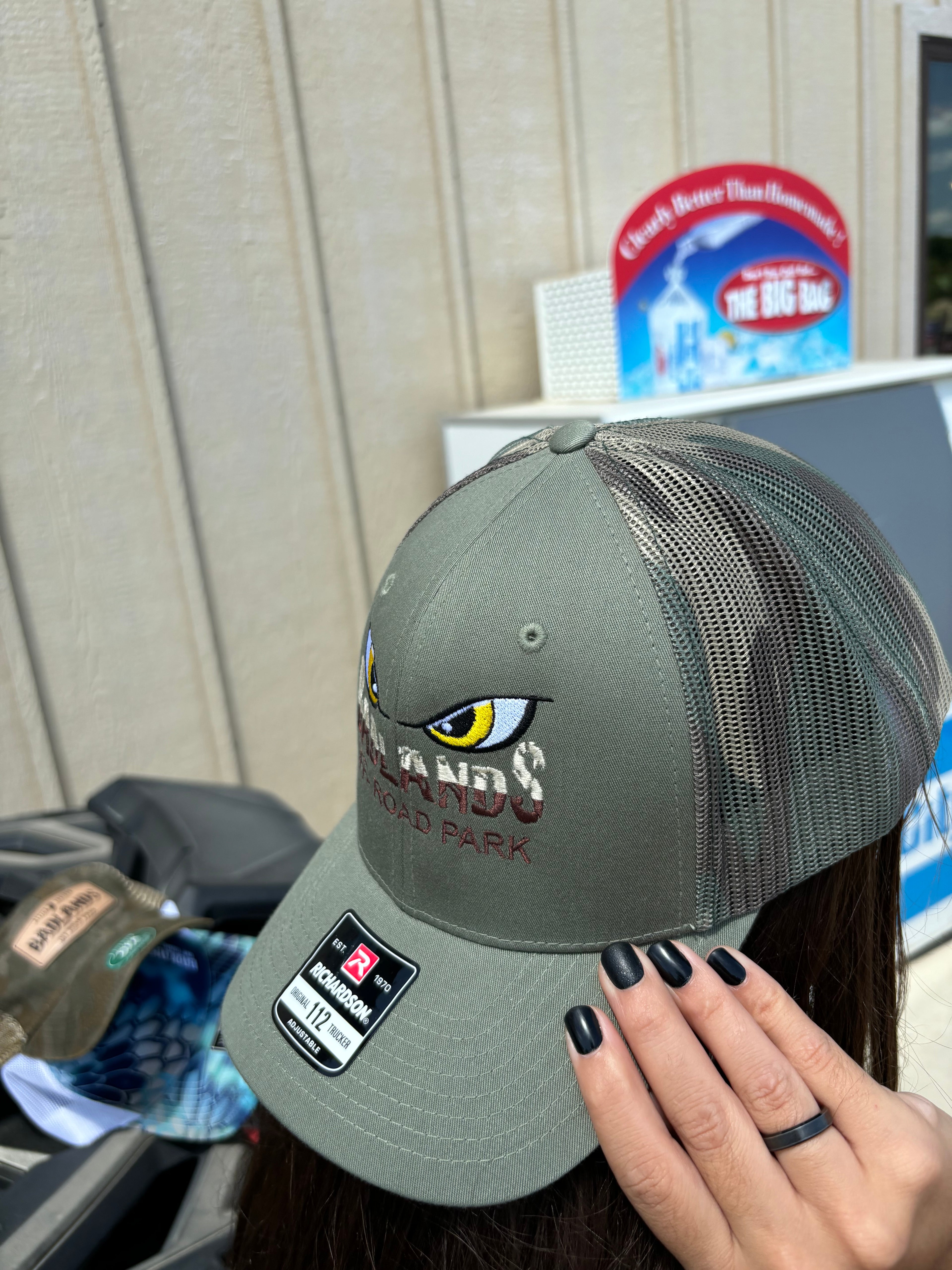 Badlands Green Camo Curved Bill Snapback Hat