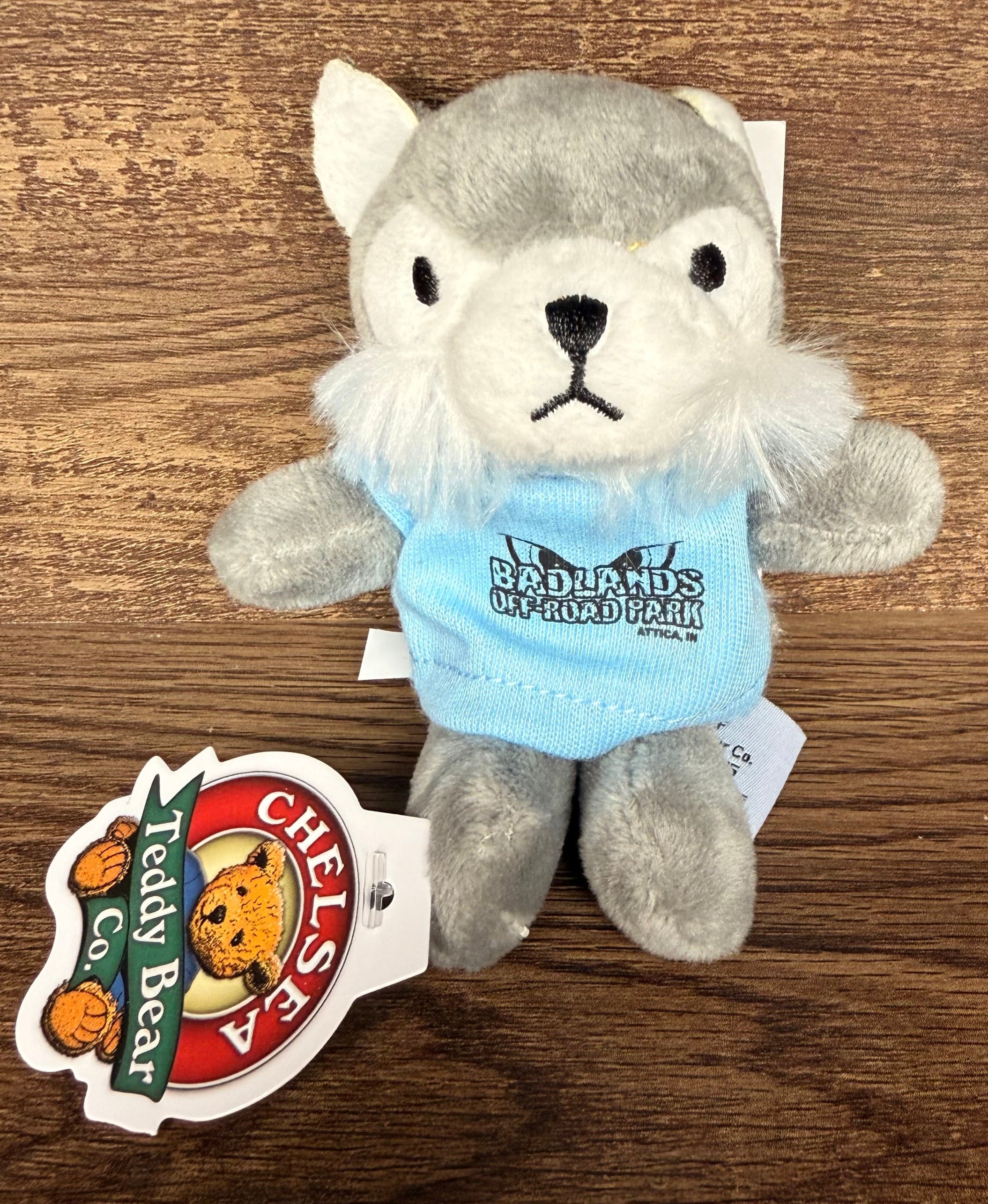Badlands Stuffed Wolf Keychain