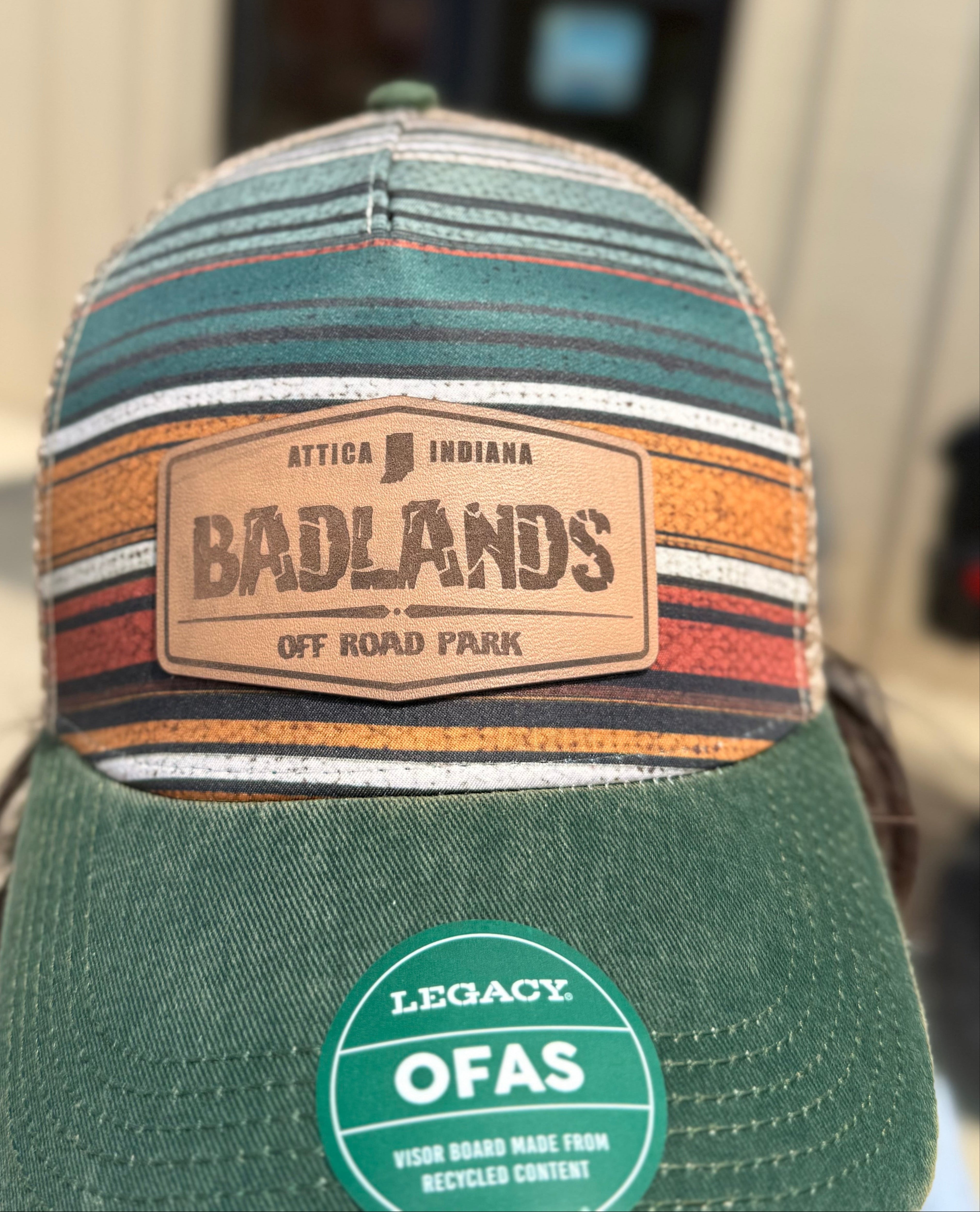Badlands Green Striped Legacy Patch Hat