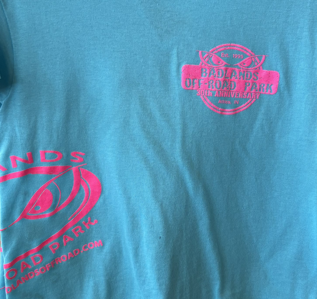 Badlands 30th Anniversary Blue/Pink Hip Youth Shirt