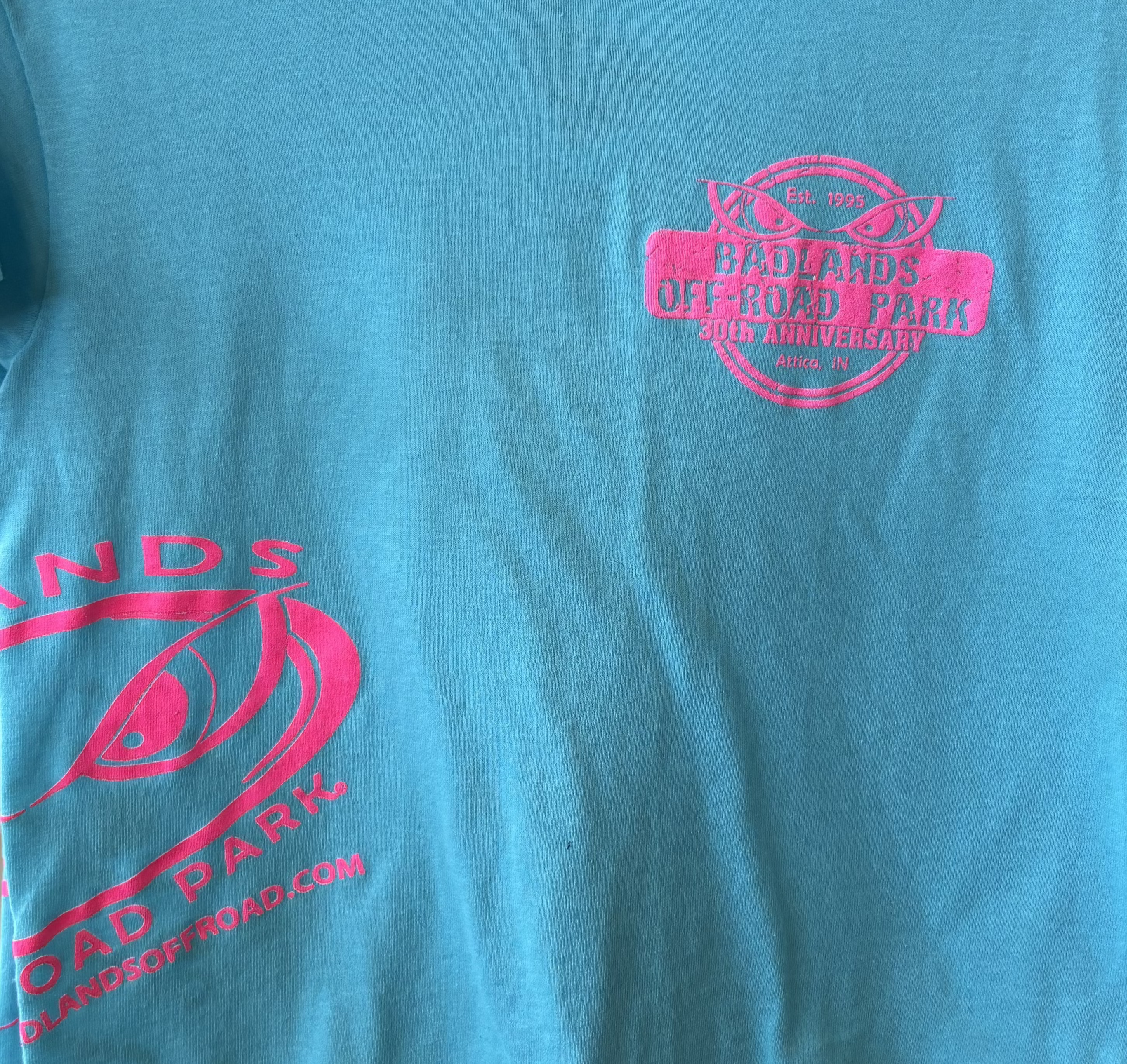 Badlands 30th Anniversary Blue/Pink Hip Youth Shirt