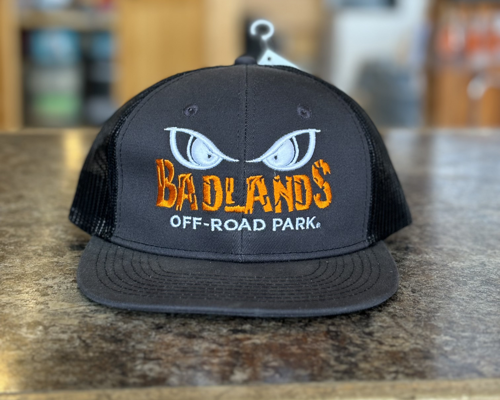 Badlands Grey and Orange Puff FlatBill Hat