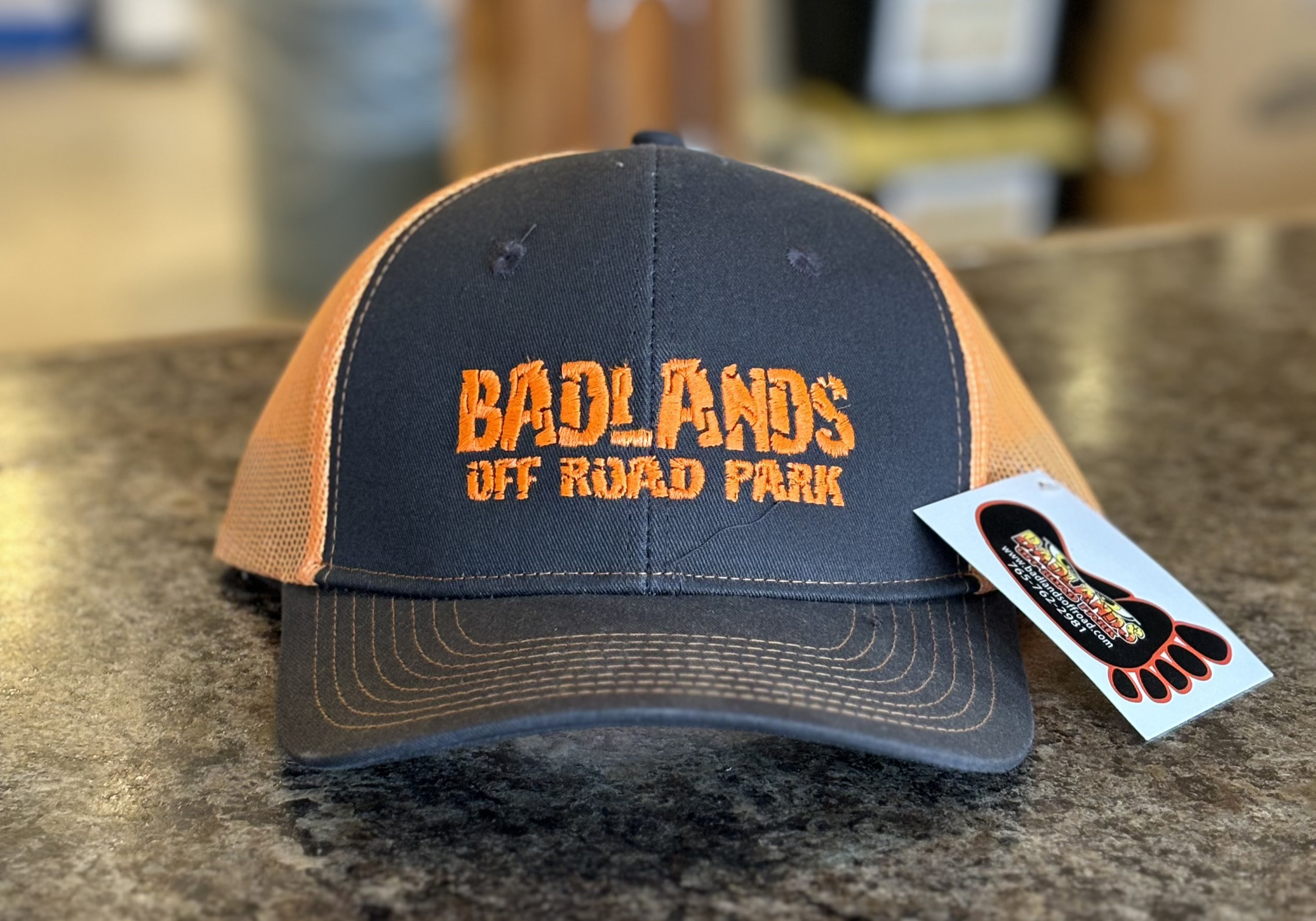 Badlands Hat Snapback Grey and Orange