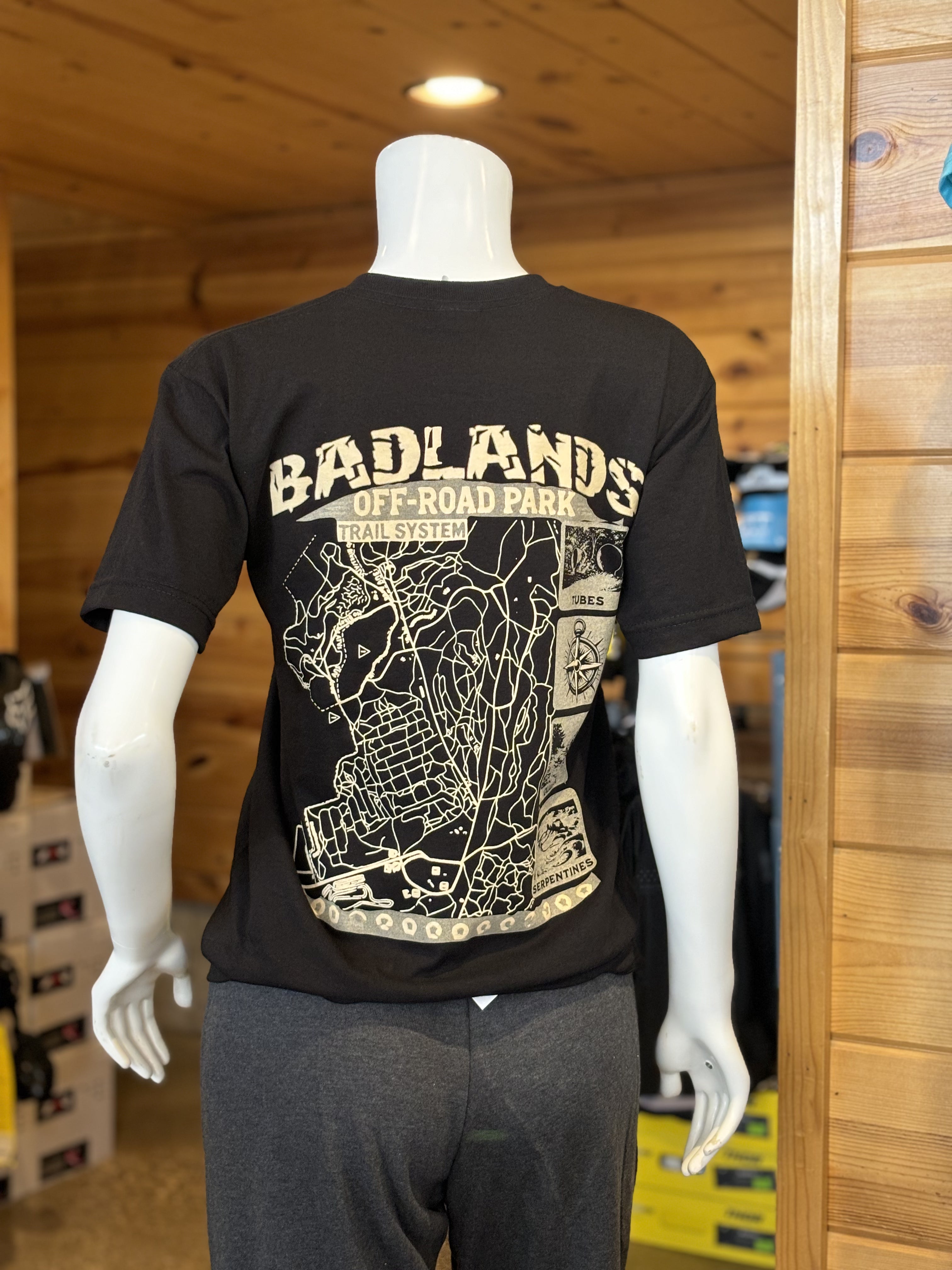 Badlands 30th Map Shirt-Black/Tan