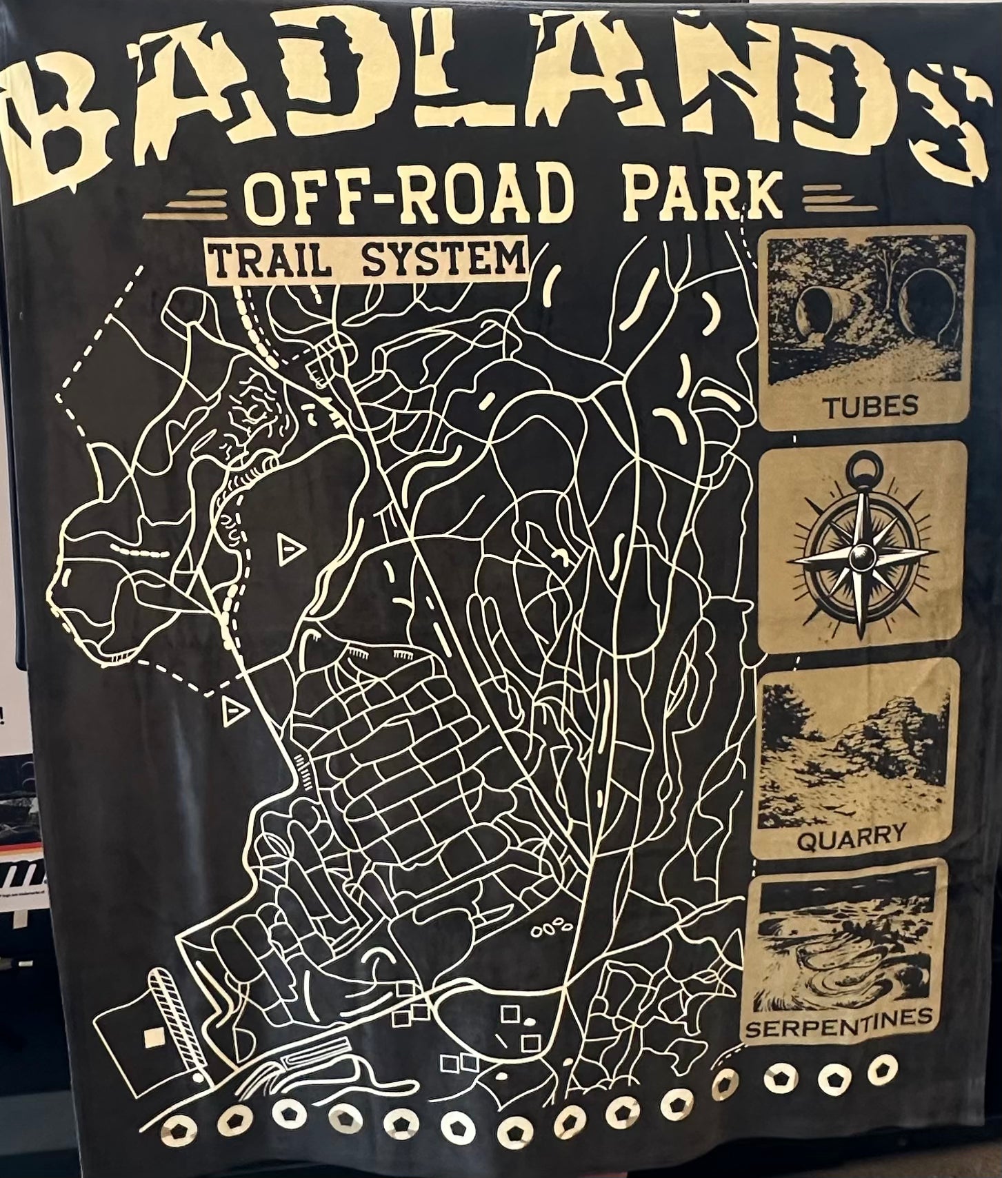 Badlands Map Fleece Blanket