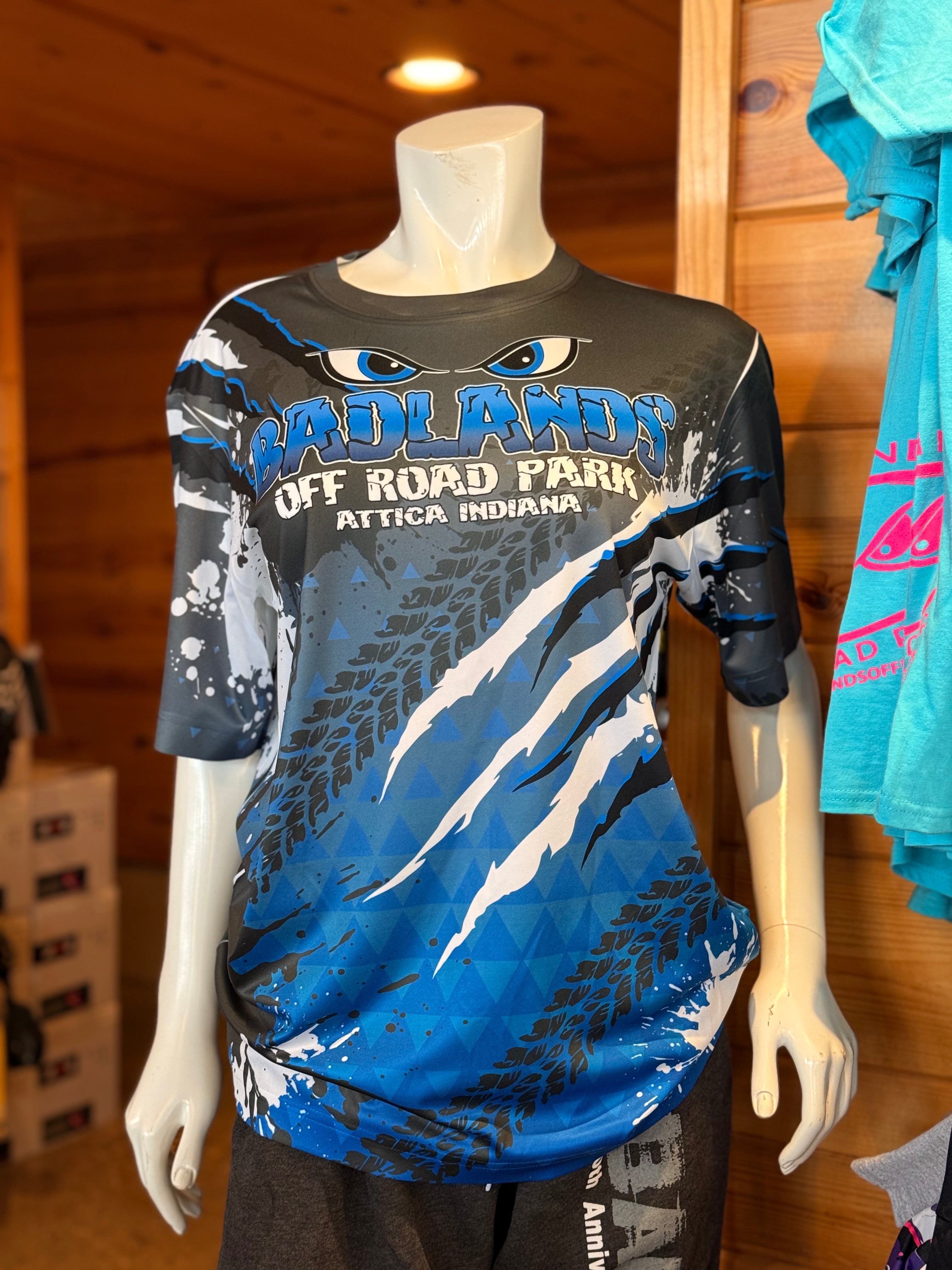 Badlands 30th Anniversary All Over Claw T-shirt -Blue/Gray