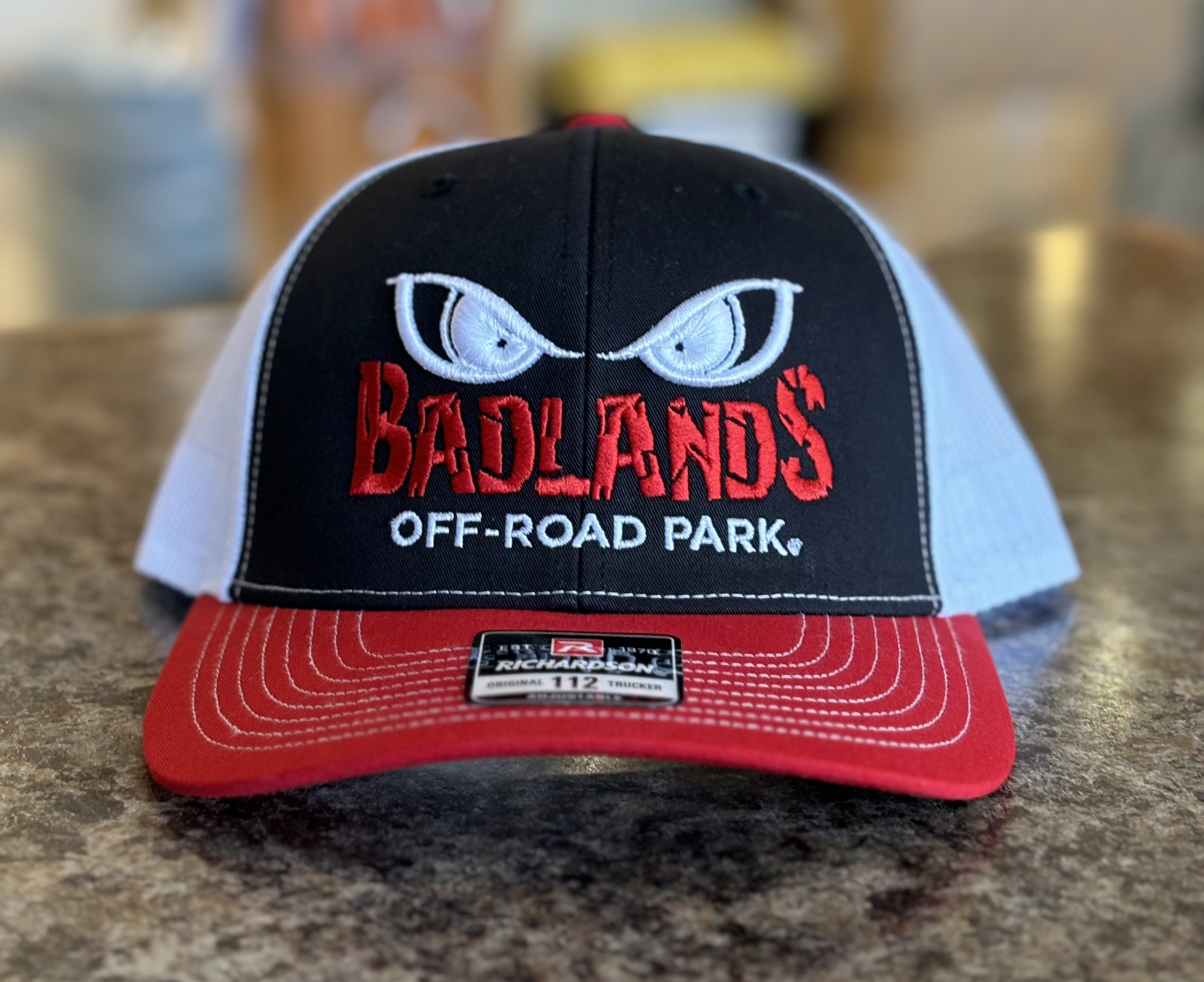 Badlands Richardson Black/White/Red Trucker Hat