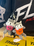 Badlands Stuffed Wolf Keychain