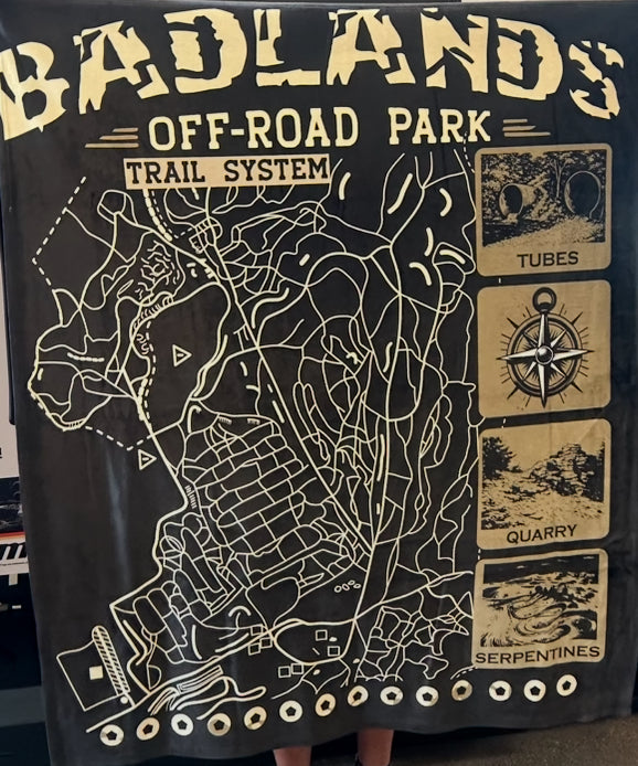 Badlands Map Fleece Blanket
