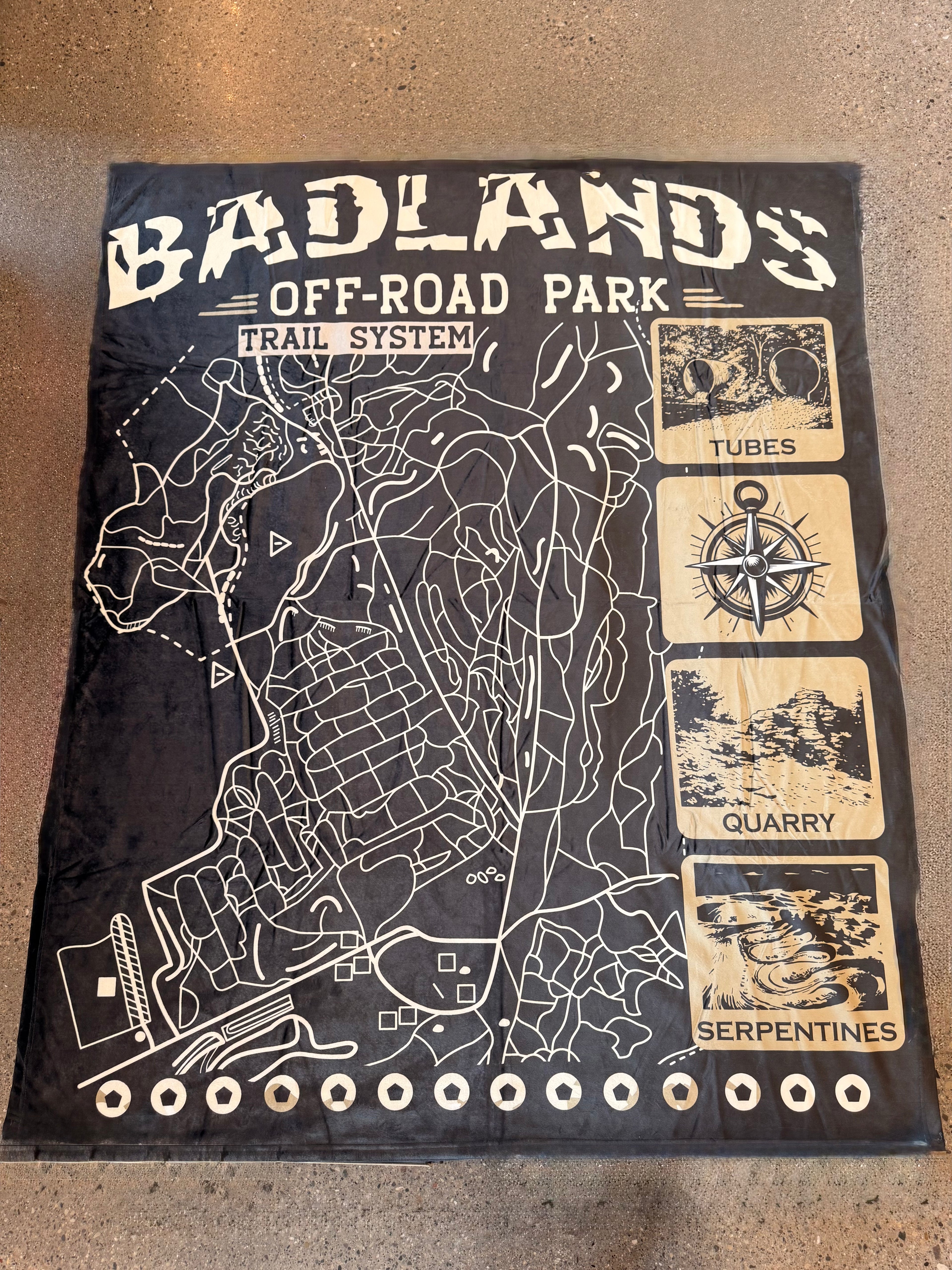 Badlands Map Fleece Blanket