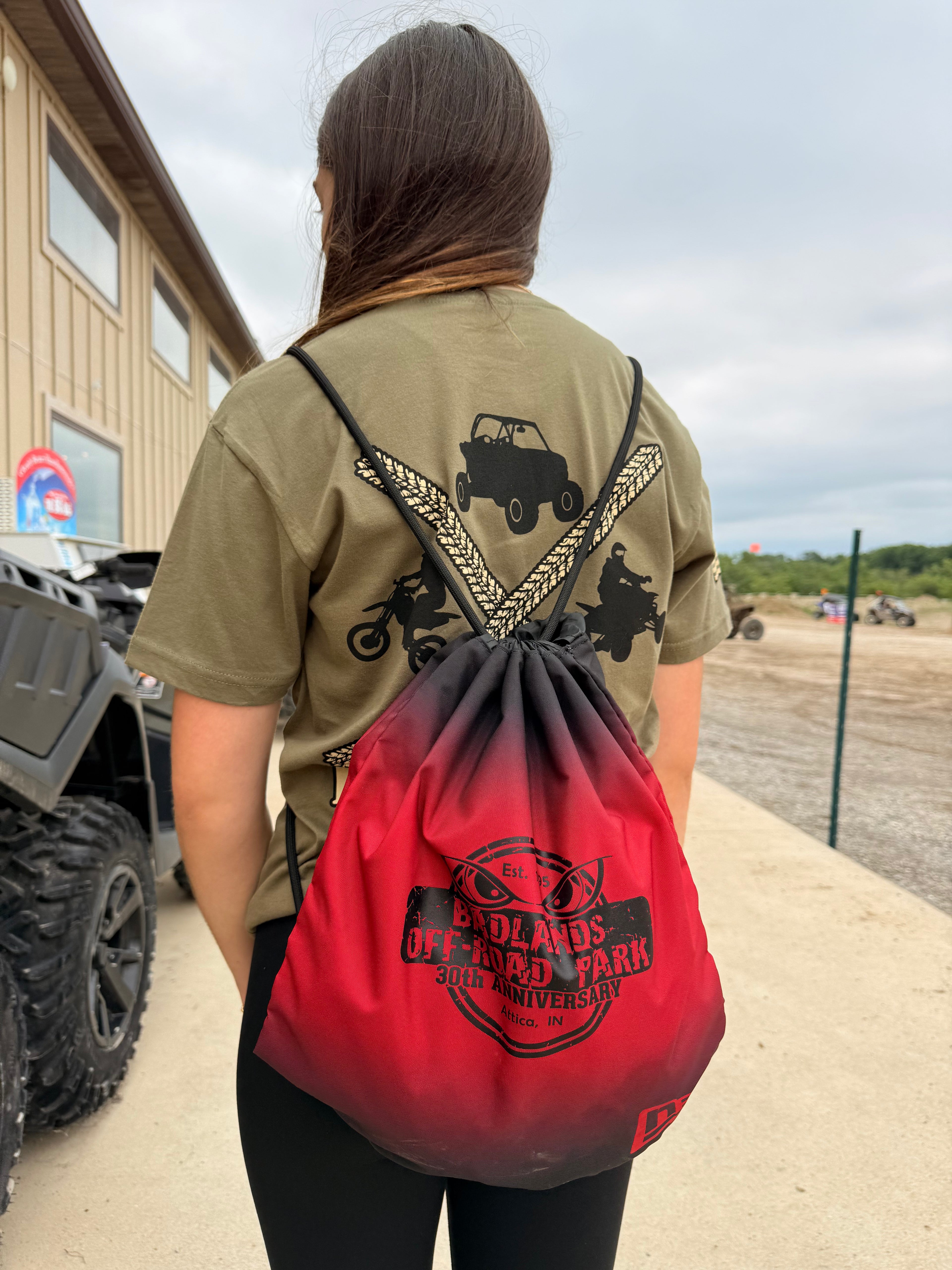 Badlands 30th Anniversary Cinch Bag- Red
