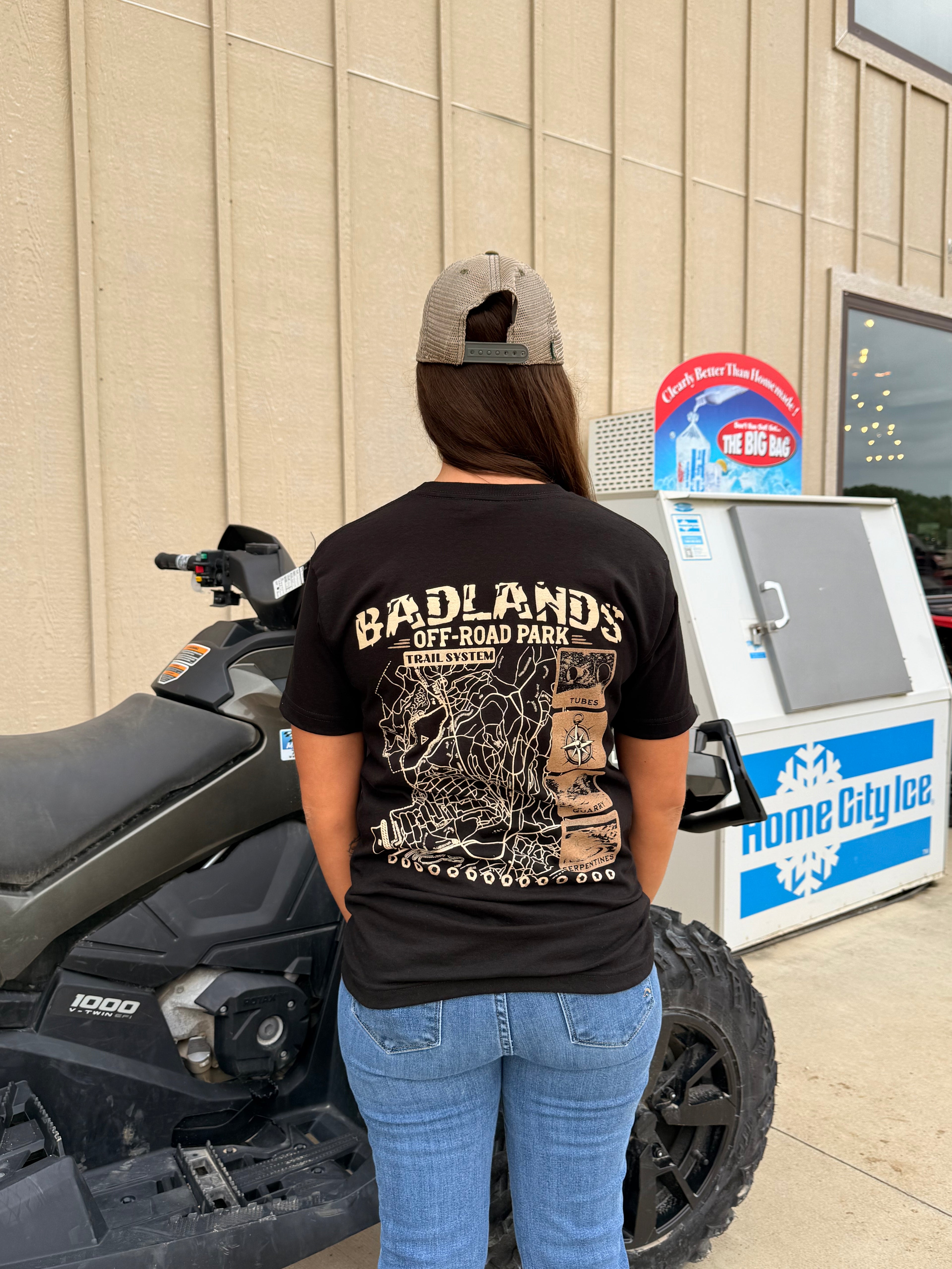 Badlands 30th Map Shirt-Black/Tan