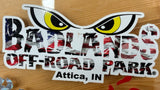 Badlands American Flag Original Eyes Sticker