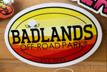 Badlands Oval Sunset Sticker
