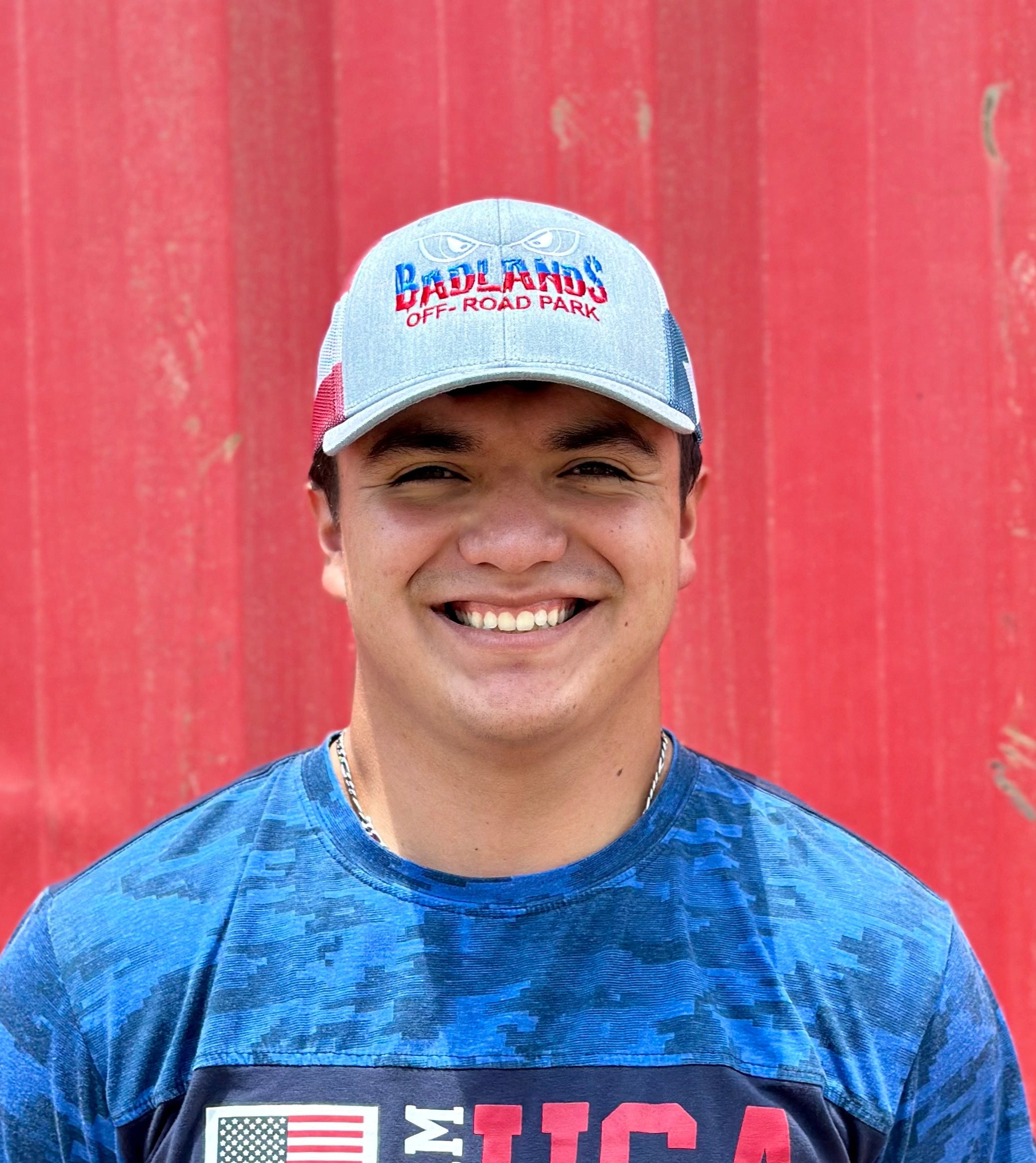 Badlands Grey/ American Flag Hat