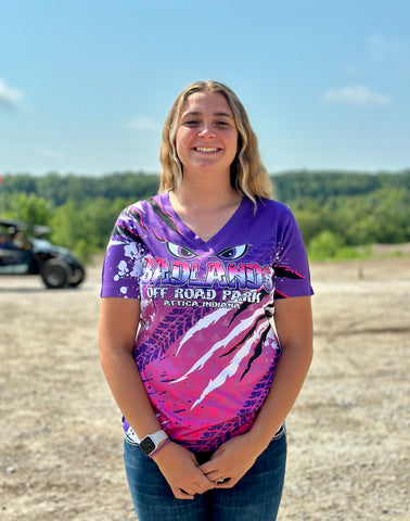 Badlands Women's Pink All-Over Spatter T-Shirt