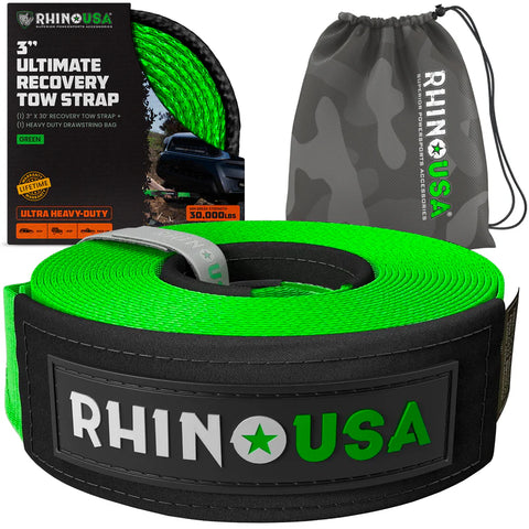 RHINO Ultimate Recovery Tow Strap 3"x30'