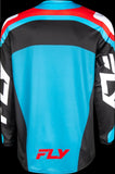 Fly Racing F-16 Jersey Cyan with Black and White