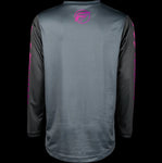 Fly Racing Youth F-16 Jersey Grey with Pink