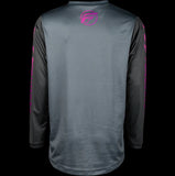 Fly Racing Youth F-16 Jersey Grey with Pink