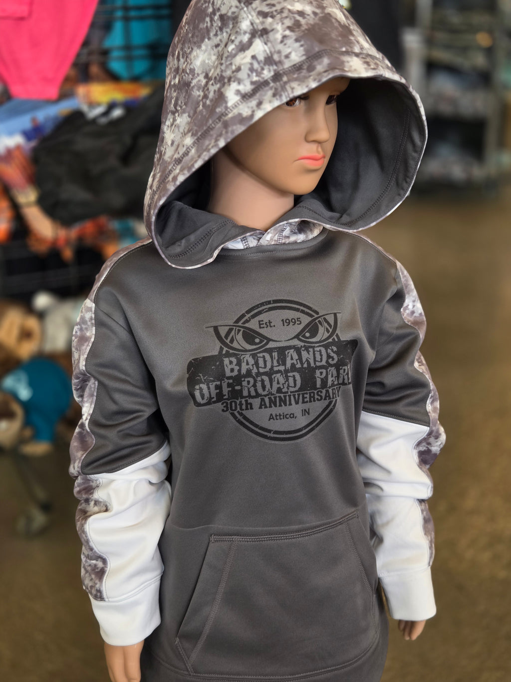 Badlands Youth Grey Sport-tek Hoodie