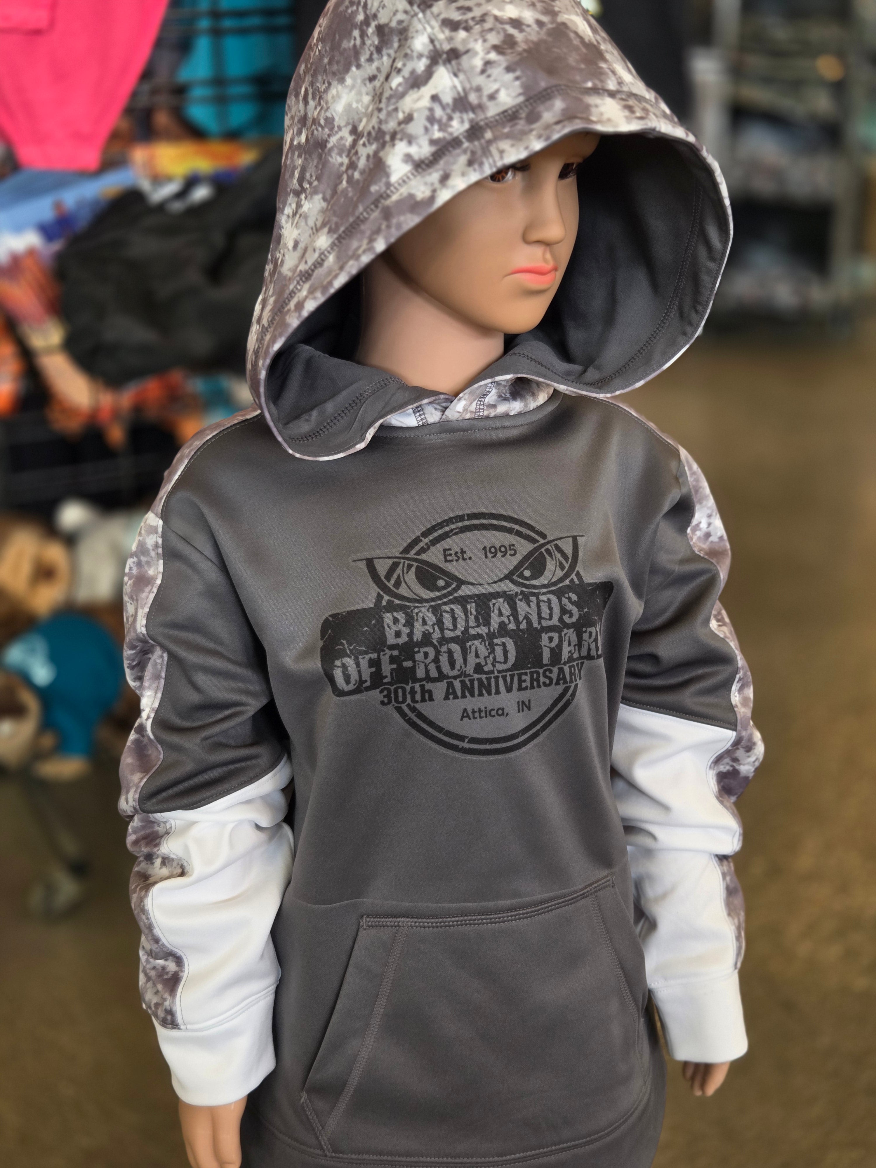 Badlands Youth Grey Sport-tek Hoodie