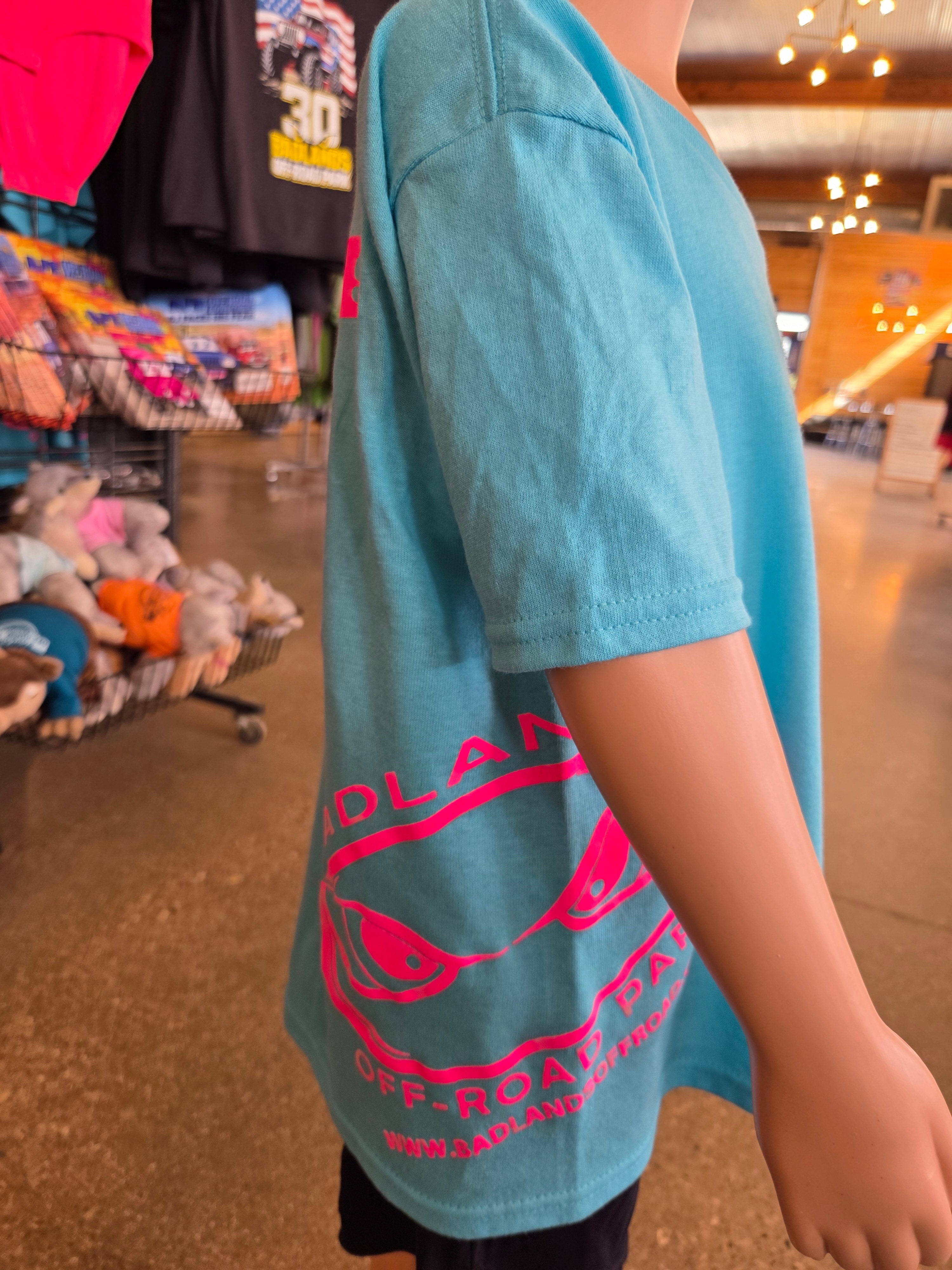 Badlands 30th Anniversary Blue/Pink Hip Youth Shirt
