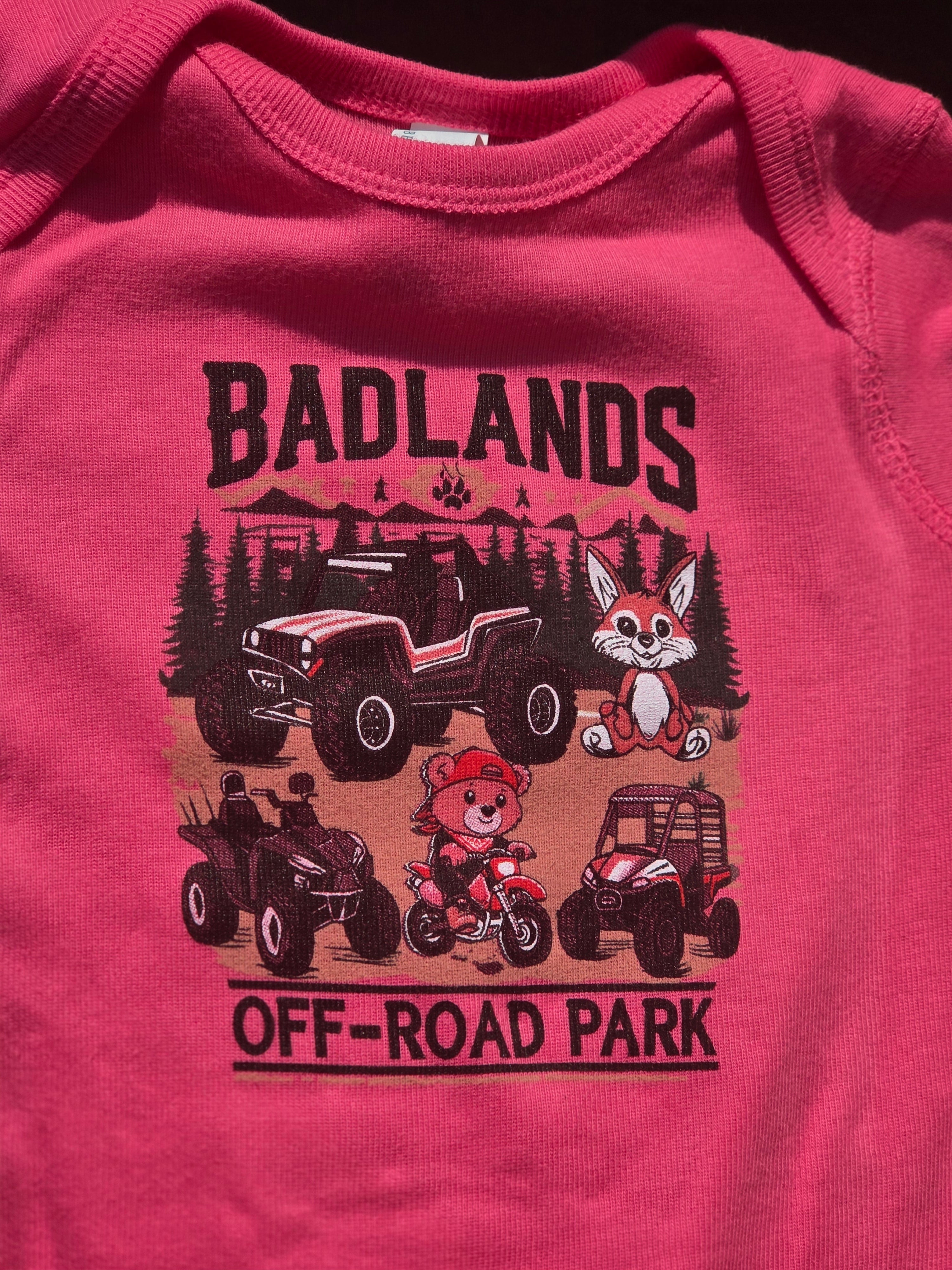 Badlands Critter Crawl Pink Onesie- 30th Anniversary