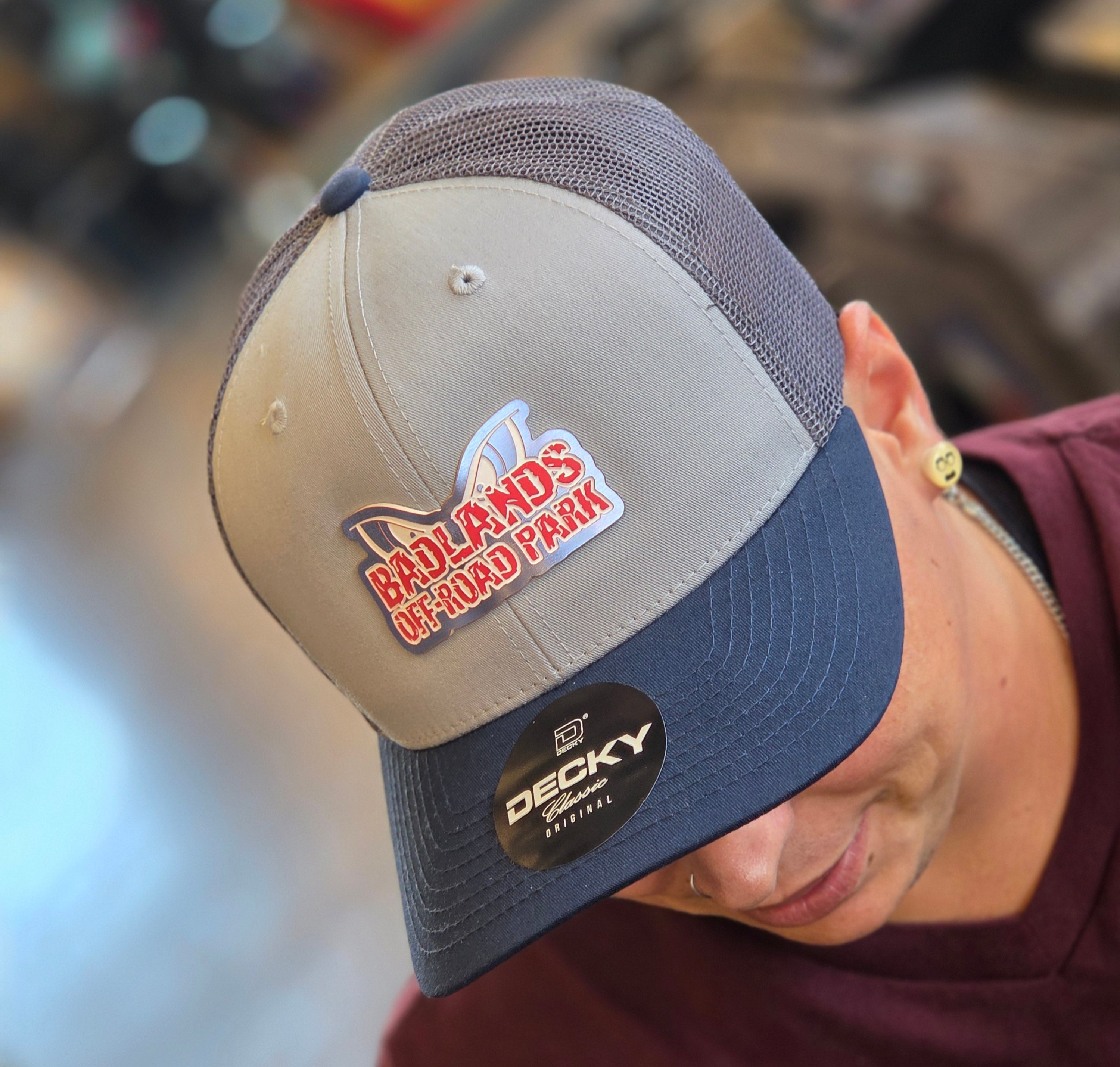 Badlands Red White and Blue Acrylic Patch Hat
