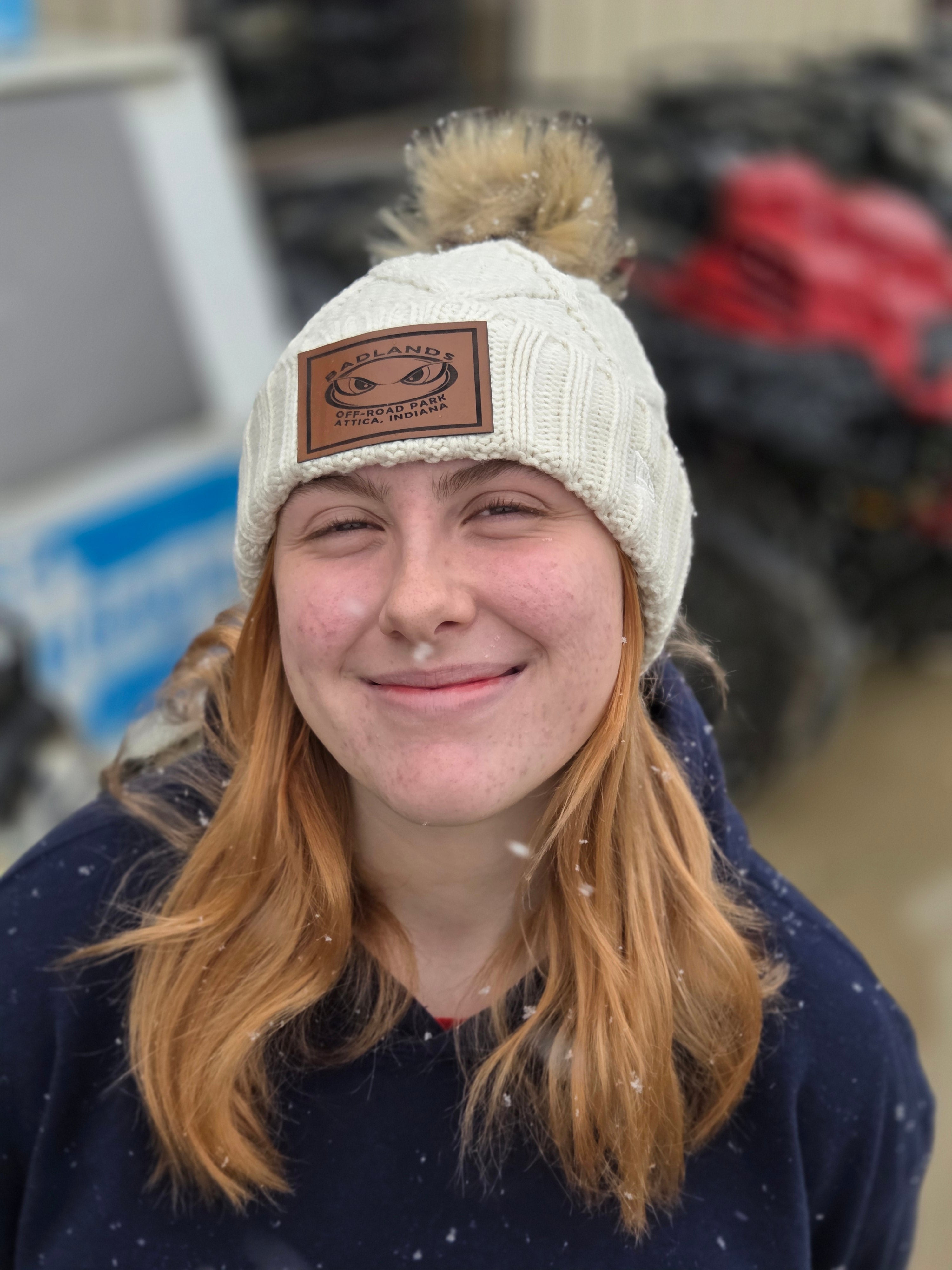 Badlands PomPom Patch Beanie