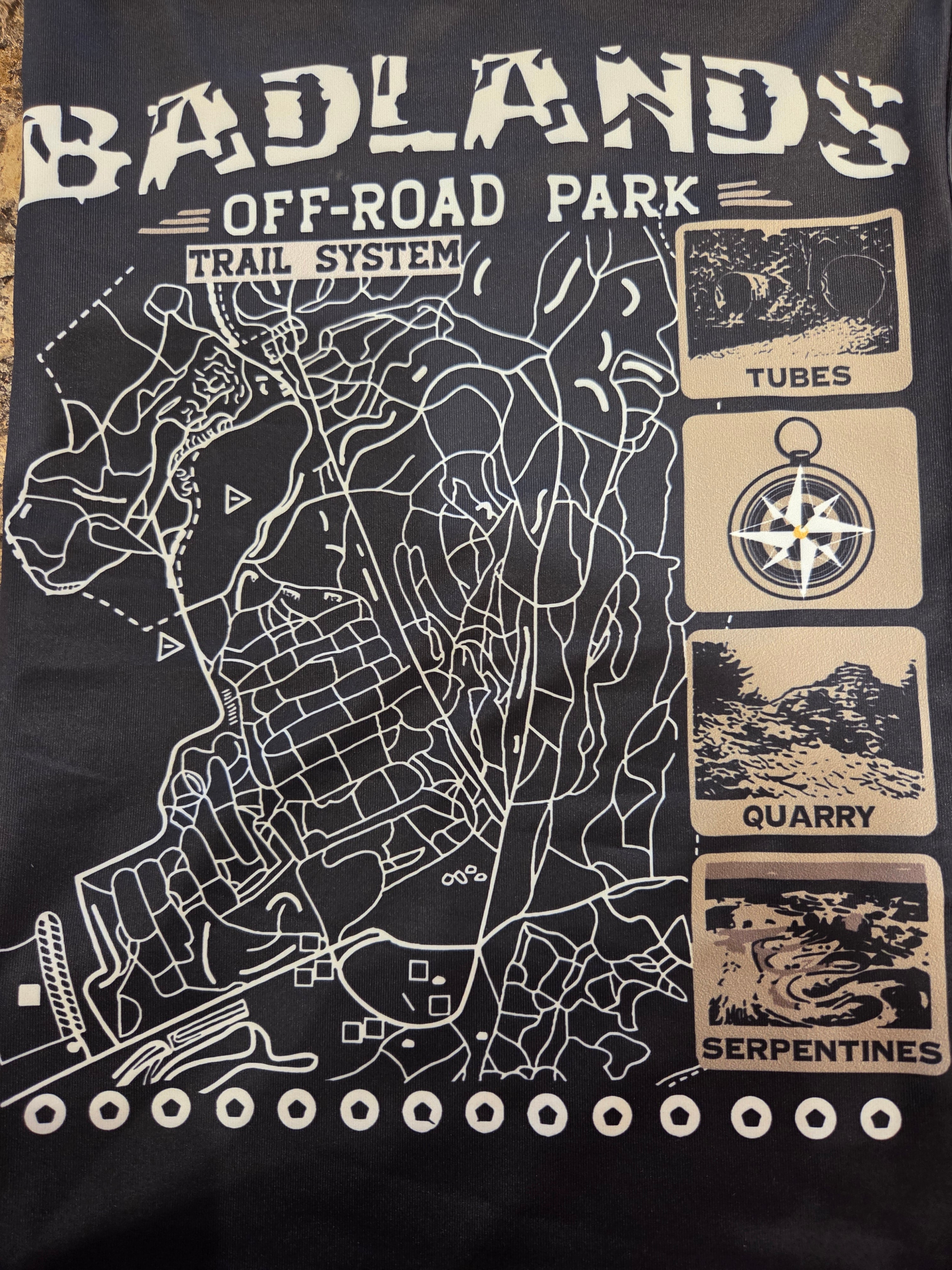 Badlands Map Face Mask