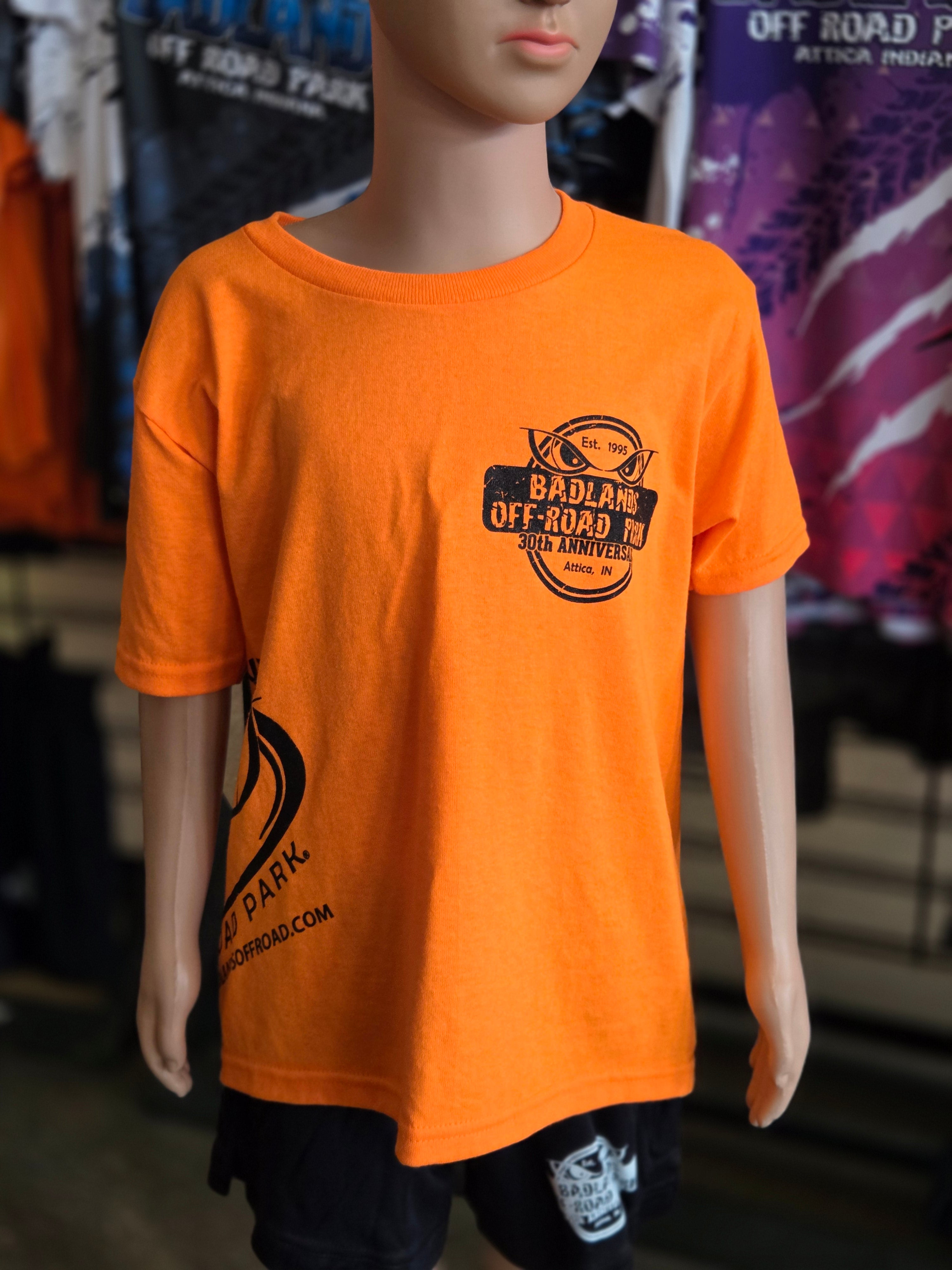 Badlands 30th Anniversary Orange/Black Hip Youth T-Shirt