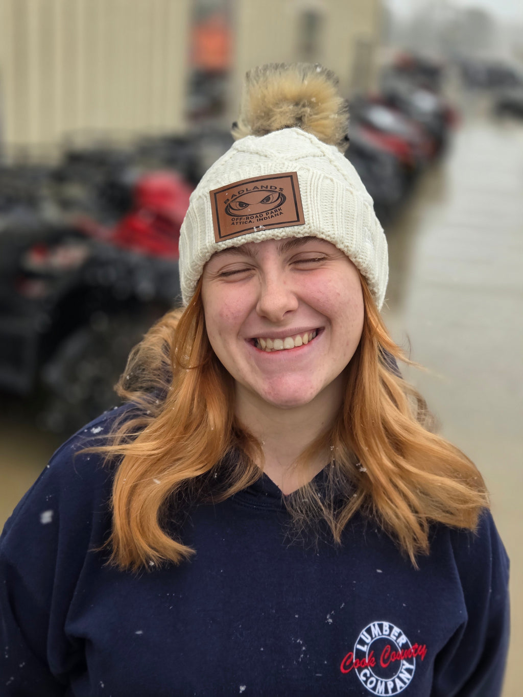 Badlands PomPom Patch Beanie