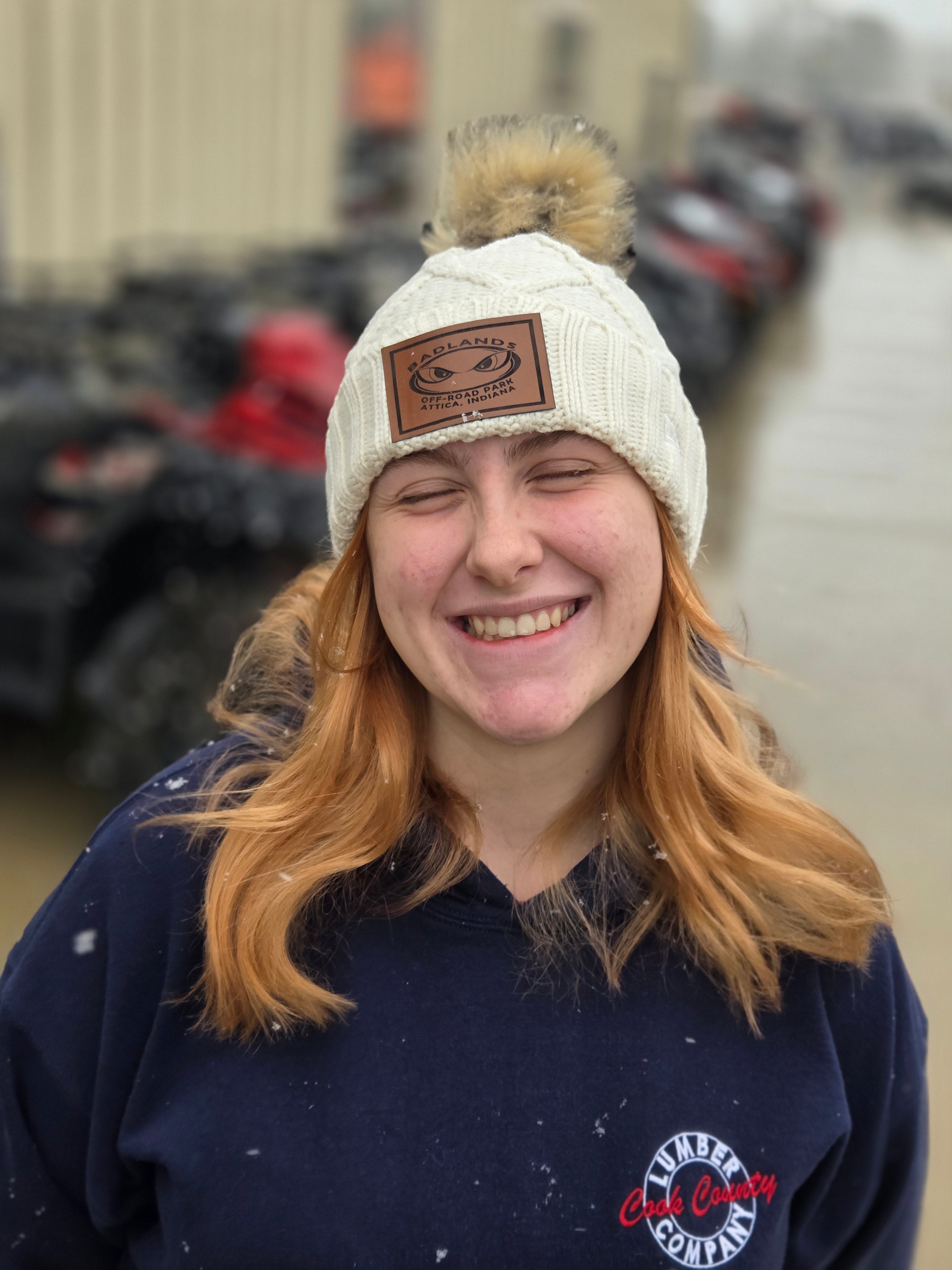 Badlands PomPom Patch Beanie