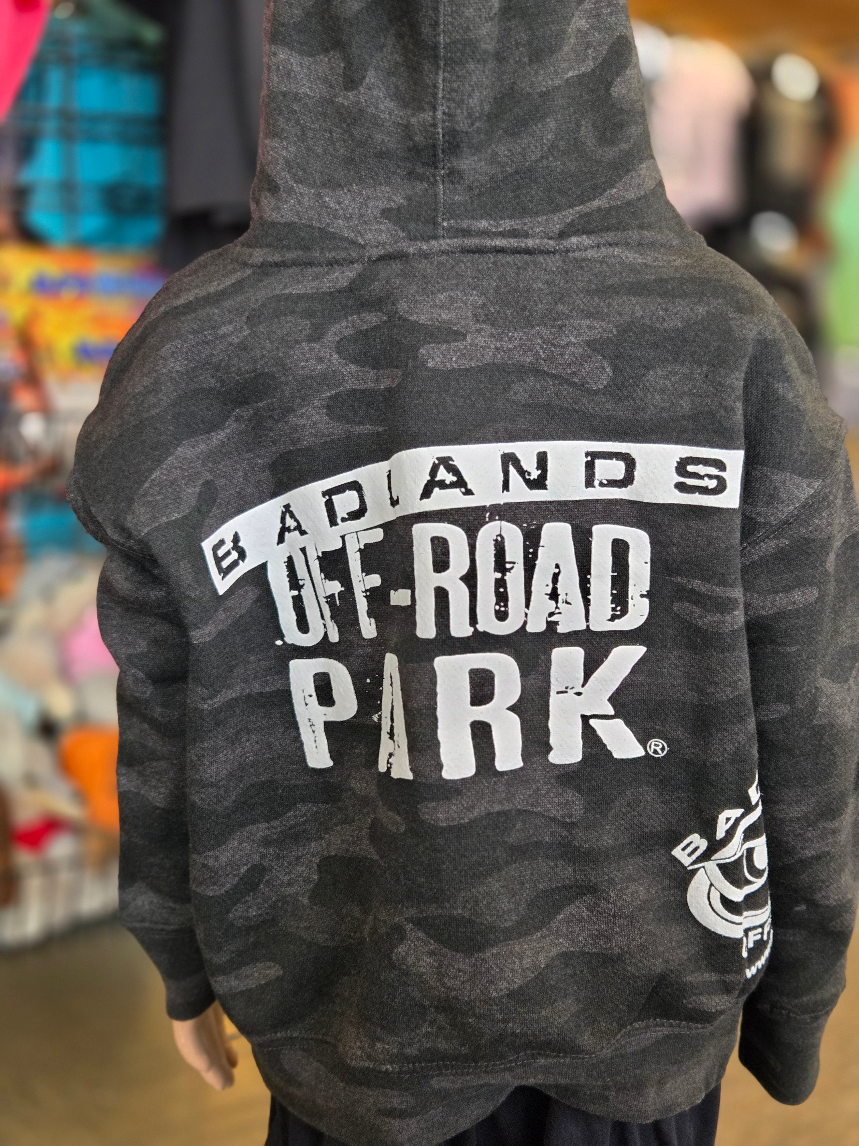 Youth Badlands 30th Anniversary Black Camo Hip Hoodie