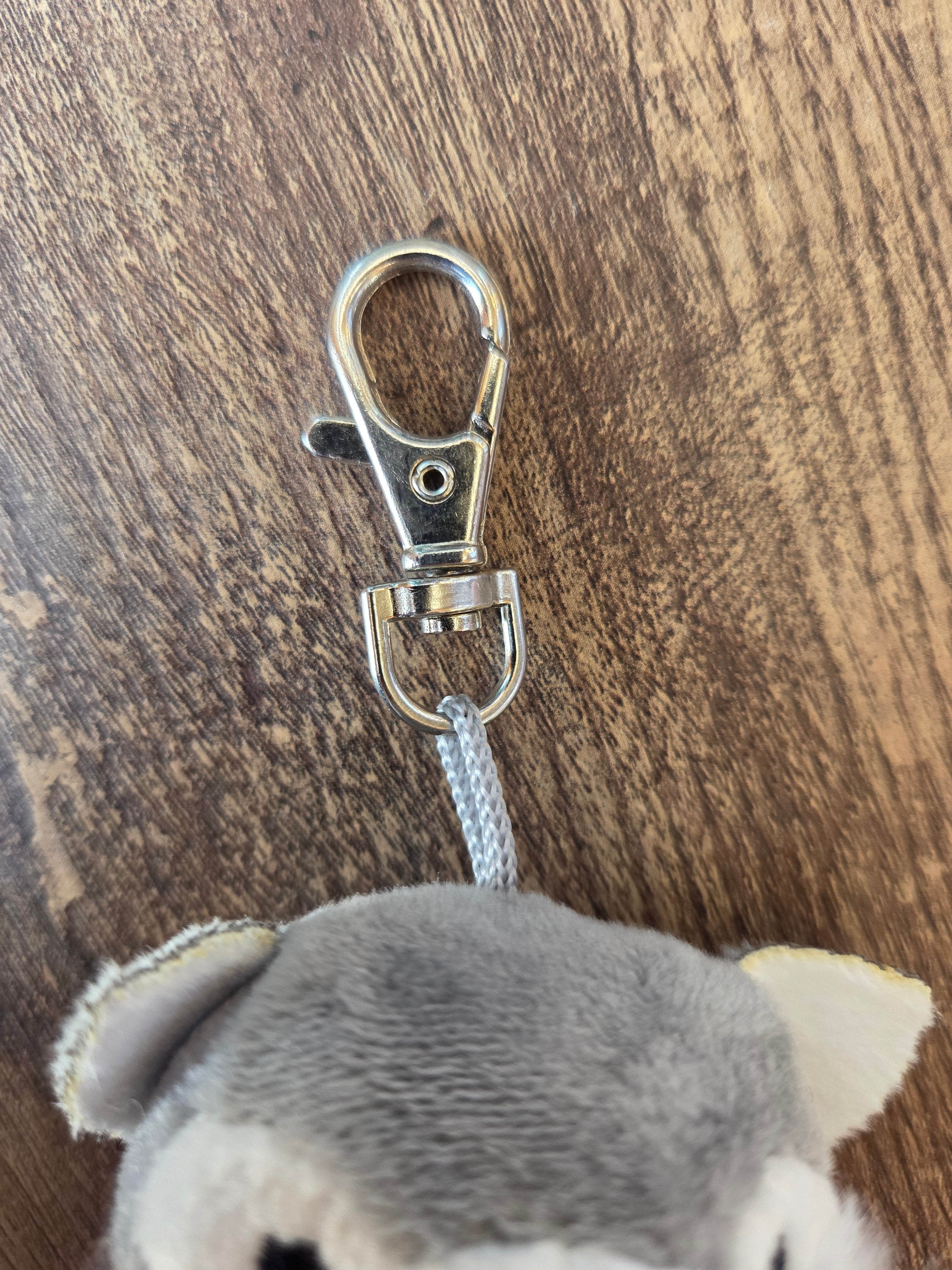 Badlands Stuffed Wolf Keychain