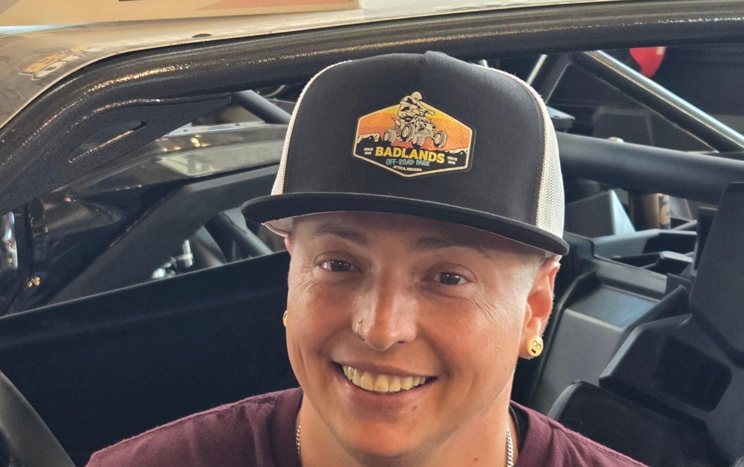 Badlands Black ATV Patch Flatbill Hat