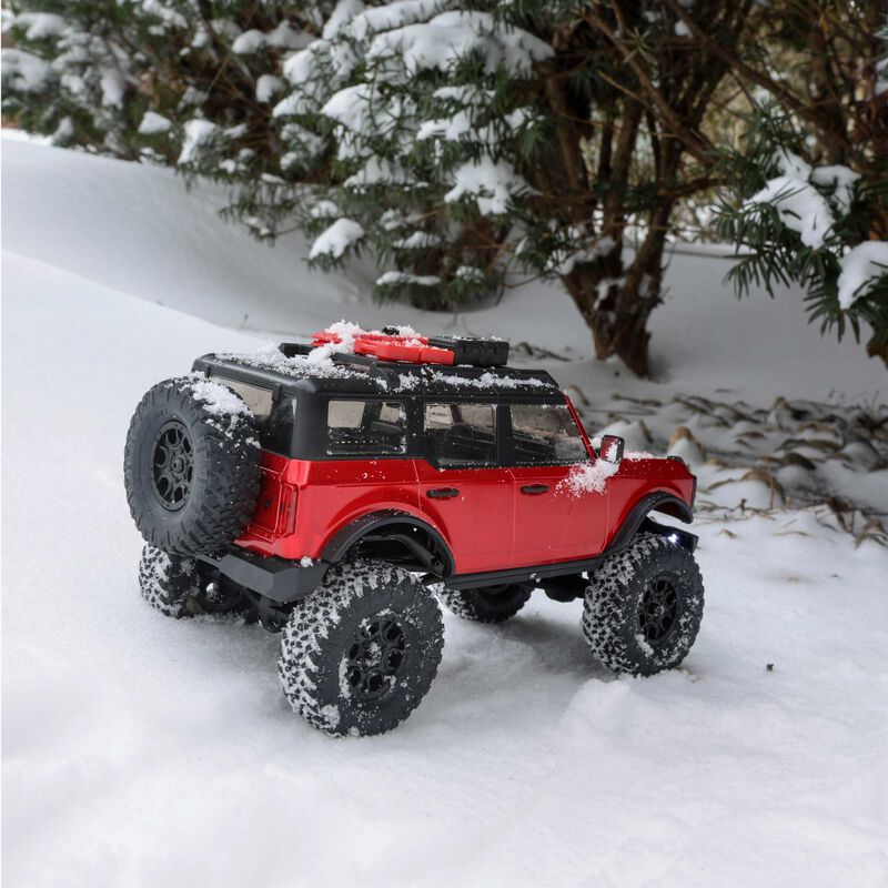 Horizon Hobby Axial 1/24 SCX24 2021 Ford Bronco 4WD Truck Brushed Red RTR