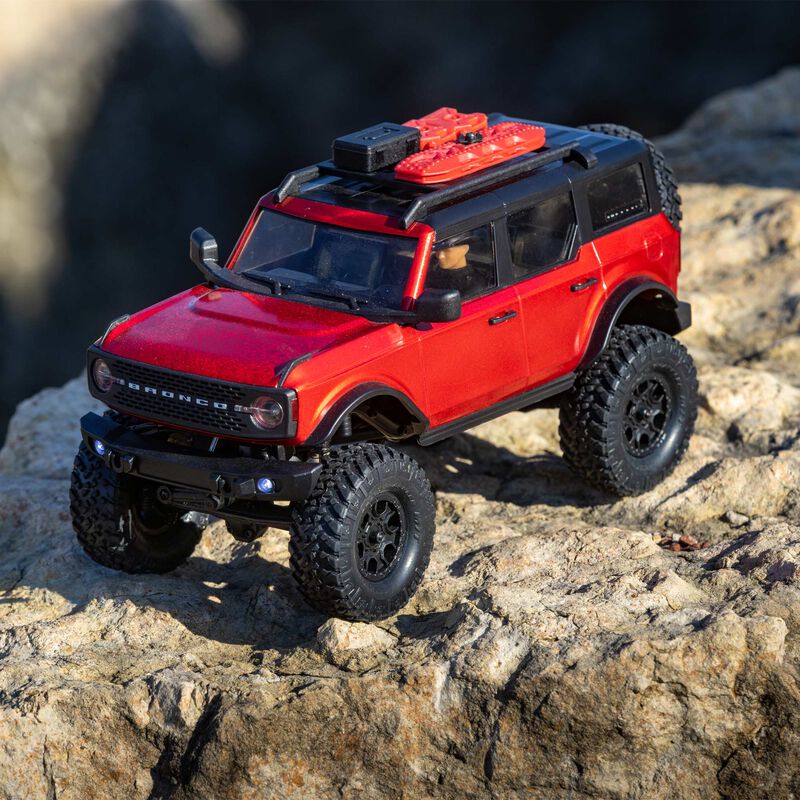 Horizon Hobby Axial 1/24 SCX24 2021 Ford Bronco 4WD Truck Brushed Red RTR