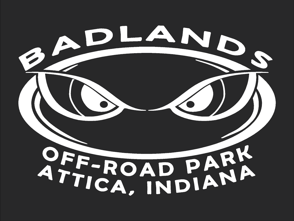Badlands Oval Decal WHITE
