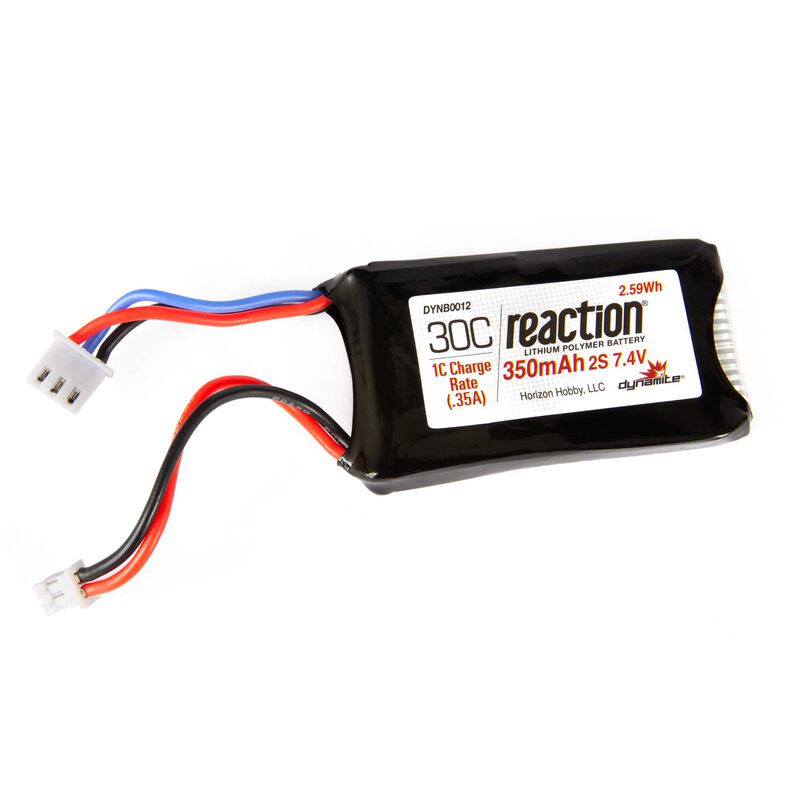 Dynamite 7.4v 350mAh 2S LiPo Battery: SCX24 PH 2.0