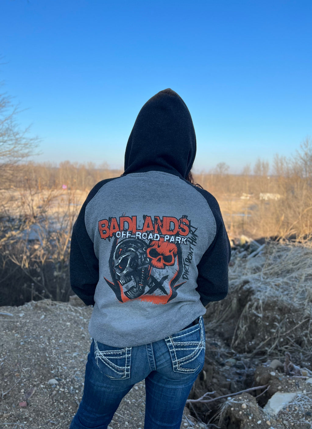Dirt Don't Hurt W/ Skull Badlands Hoodie